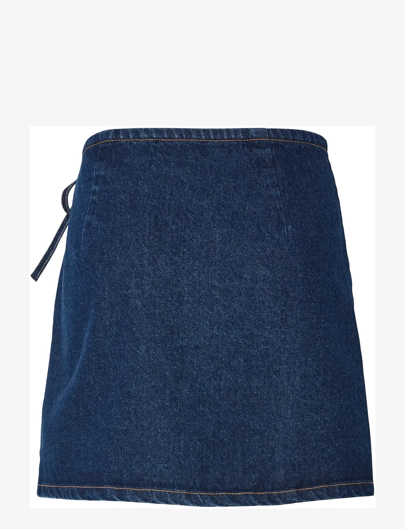 Pieces - PCFLORA MW WRAP DENIM SKIRT NOOS - wickelröcke - dark blue denim - 2
