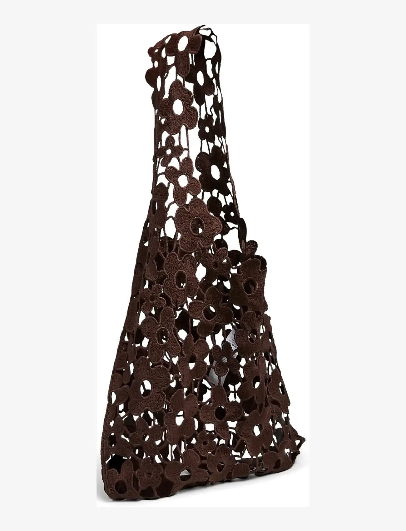 Pieces - PCPERNILLE FLOWER LACE BAG - tote-stiilis kotid - chicory coffee - 0