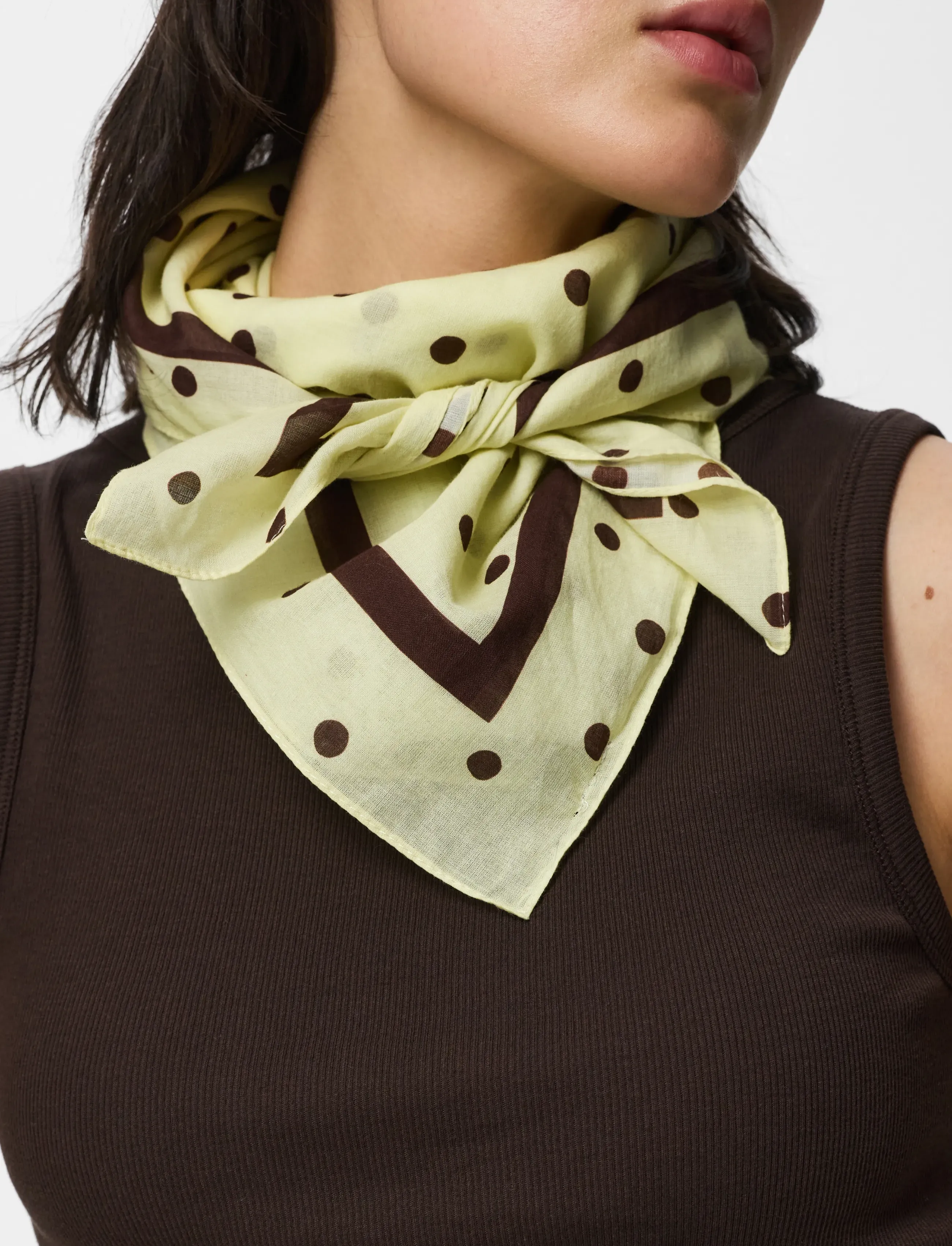 Pieces - PCPHILINE SQUARE SCARF BC - lakati - french vanilla - 3