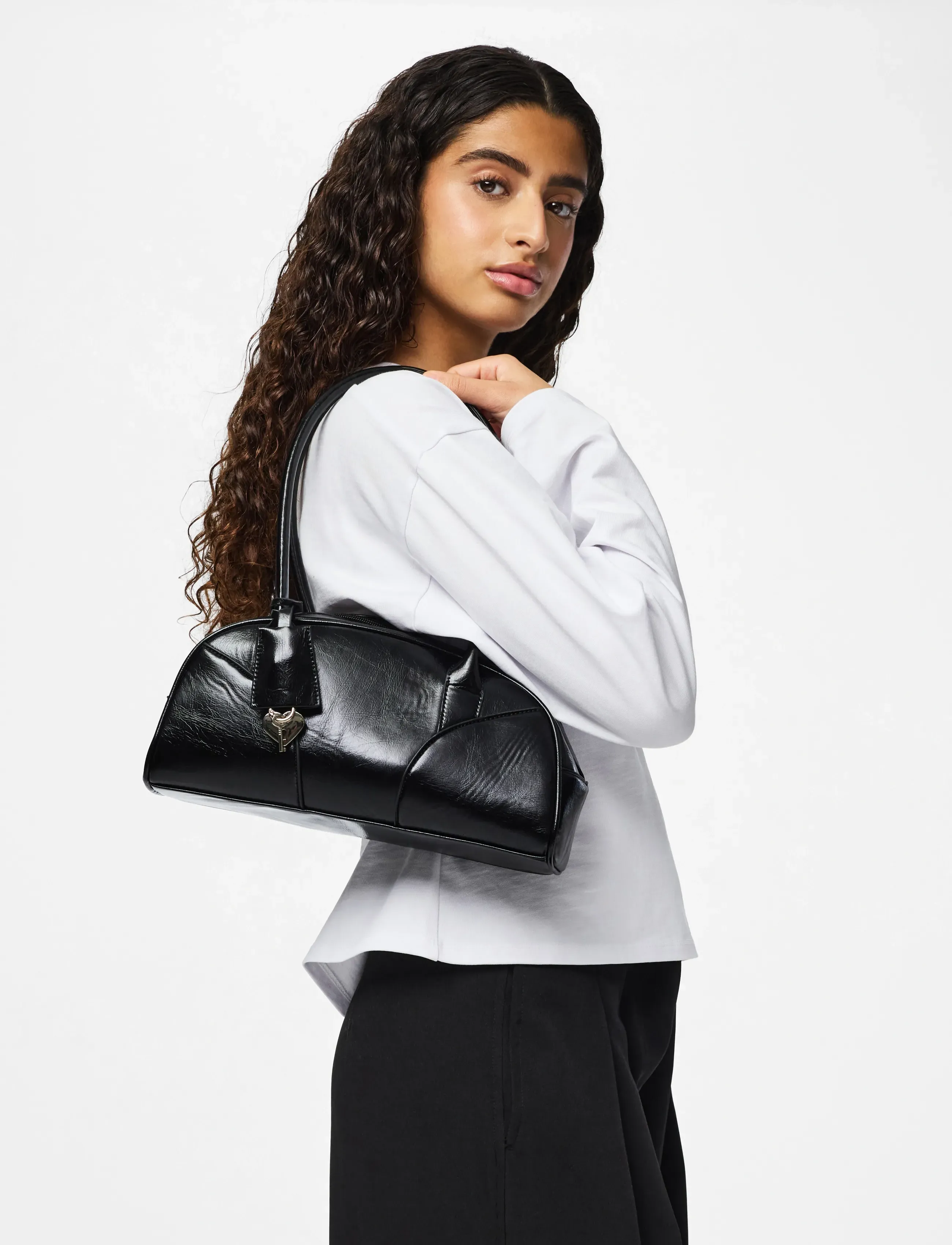 Pieces Pcbowling Bag, One Size, Bags, Schwarz - Top Handle Frauen