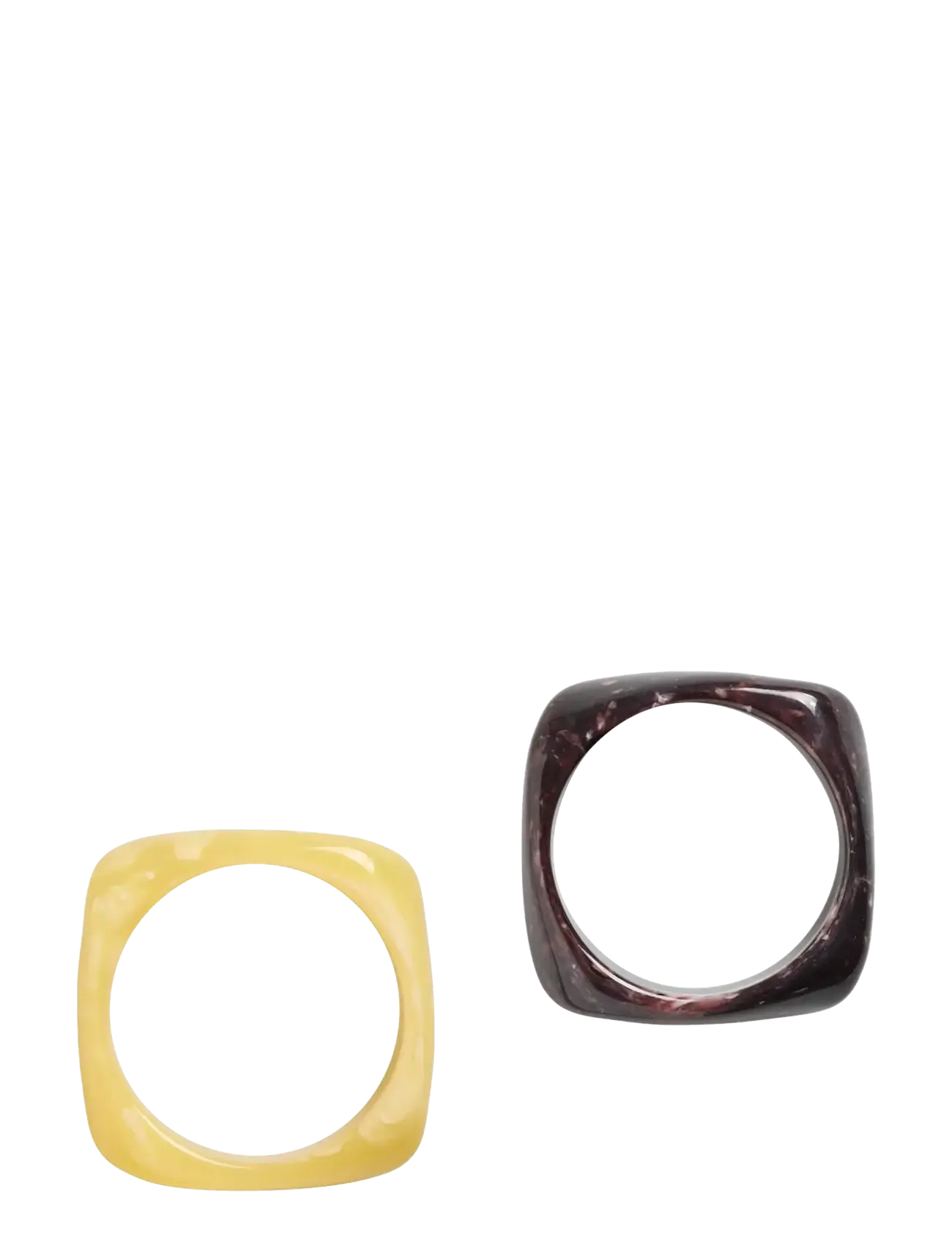 Pieces Pcpelli M Braceletcuff 2-Pack, Kvinder, Firkantet Armring, Cream, Str: ONE SIZE