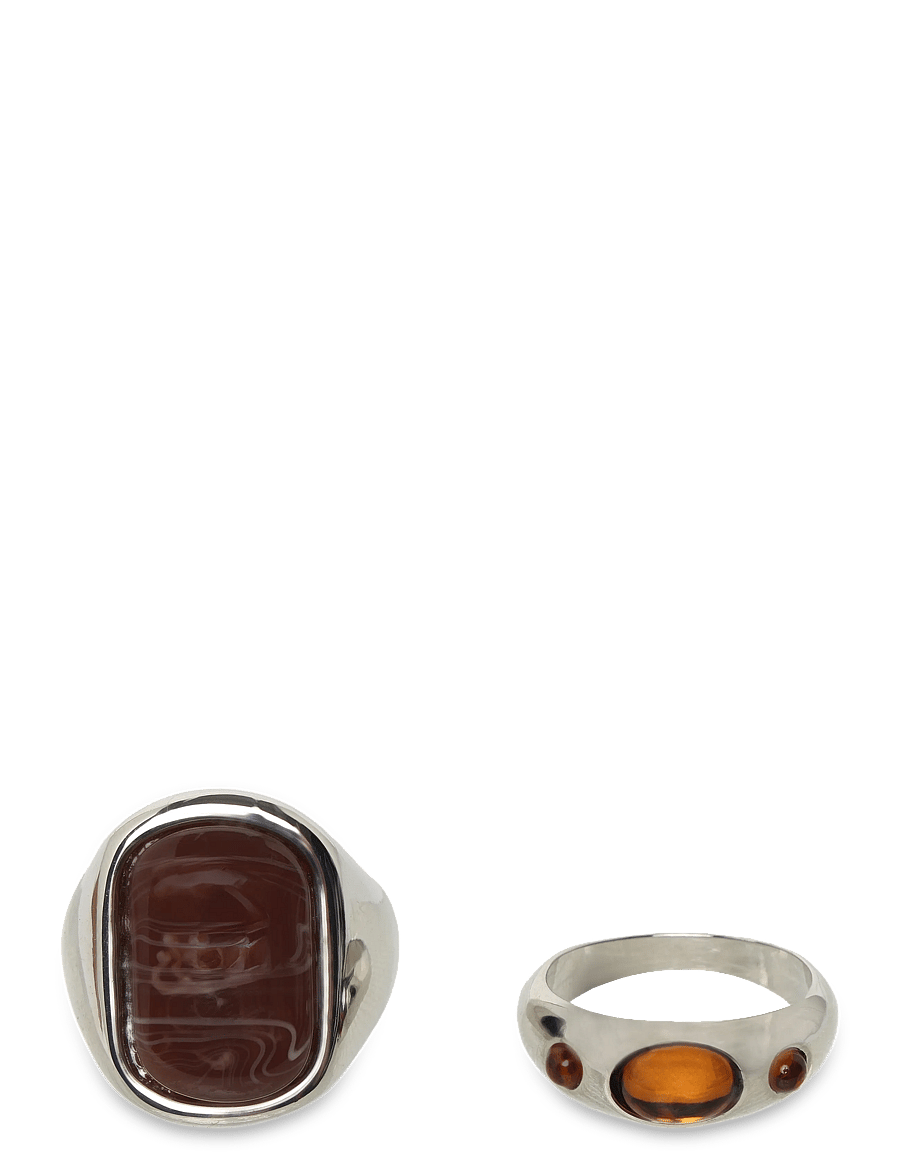Pieces - PCPAULINE RING 2-PACK - silver colour - 0