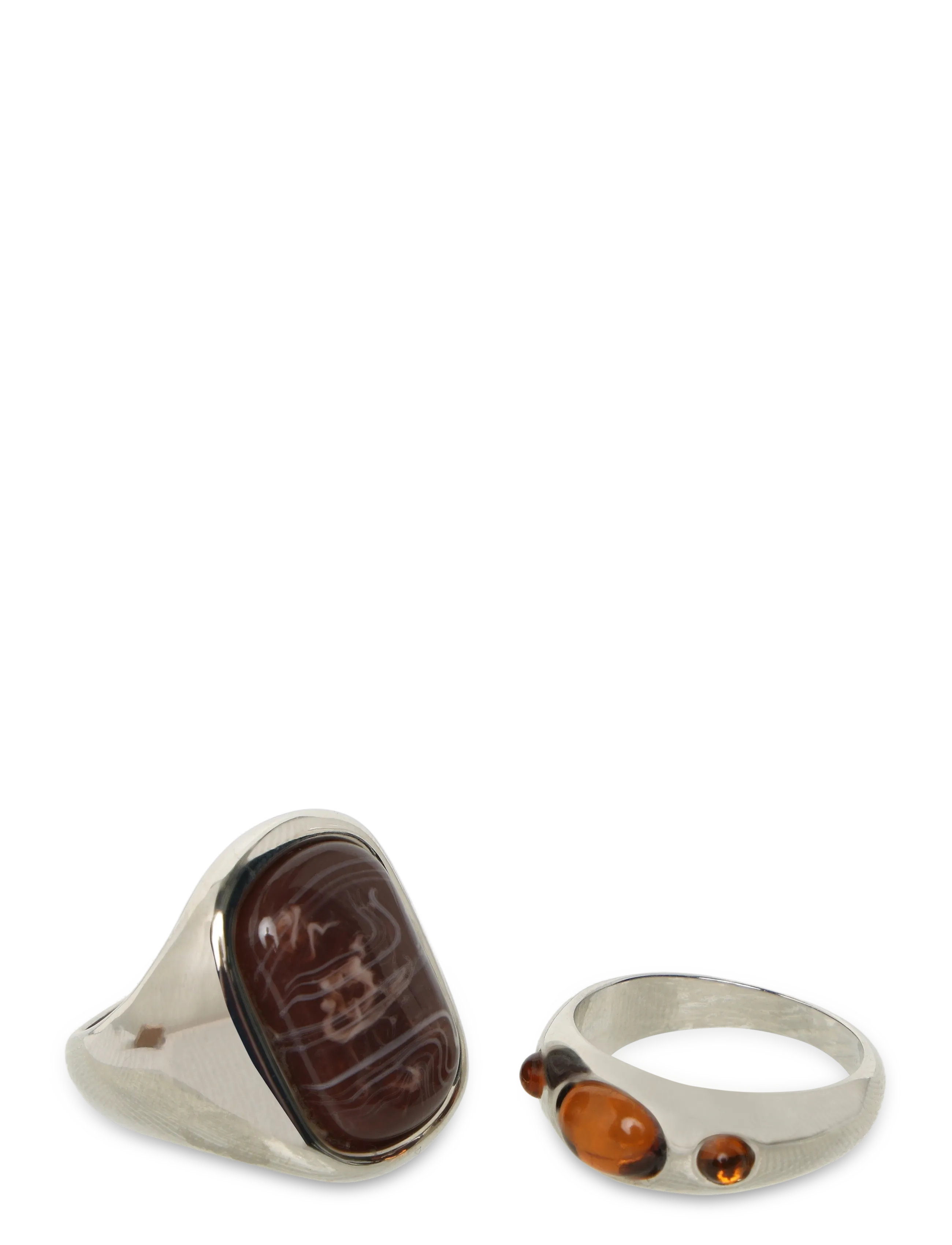 Pieces - PCPAULINE RING 2-PACK - silver colour - 2
