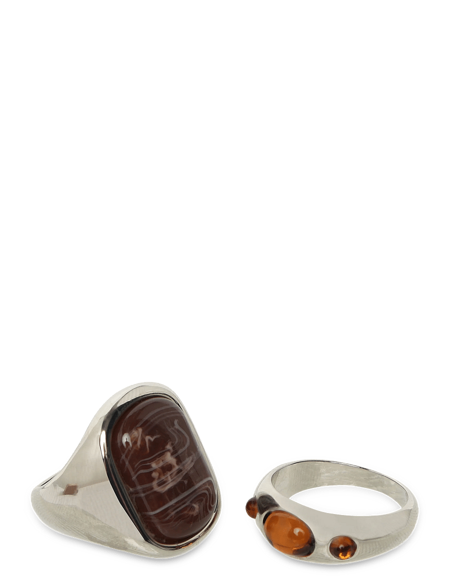 Pieces - PCPAULINE RING 2-PACK - silver colour - 2