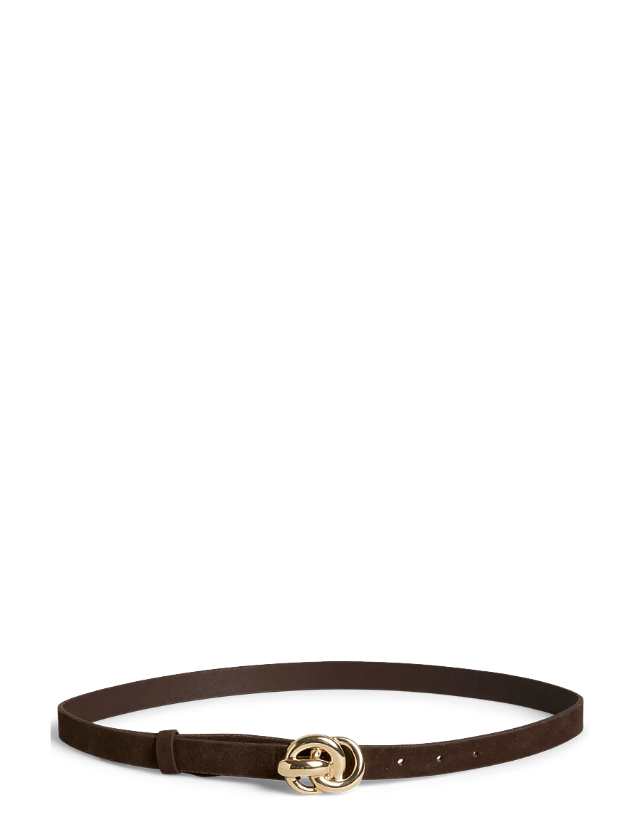Pieces - PCPORA SUEDE JEANS BELT - läderskärp - chicory coffee - 0
