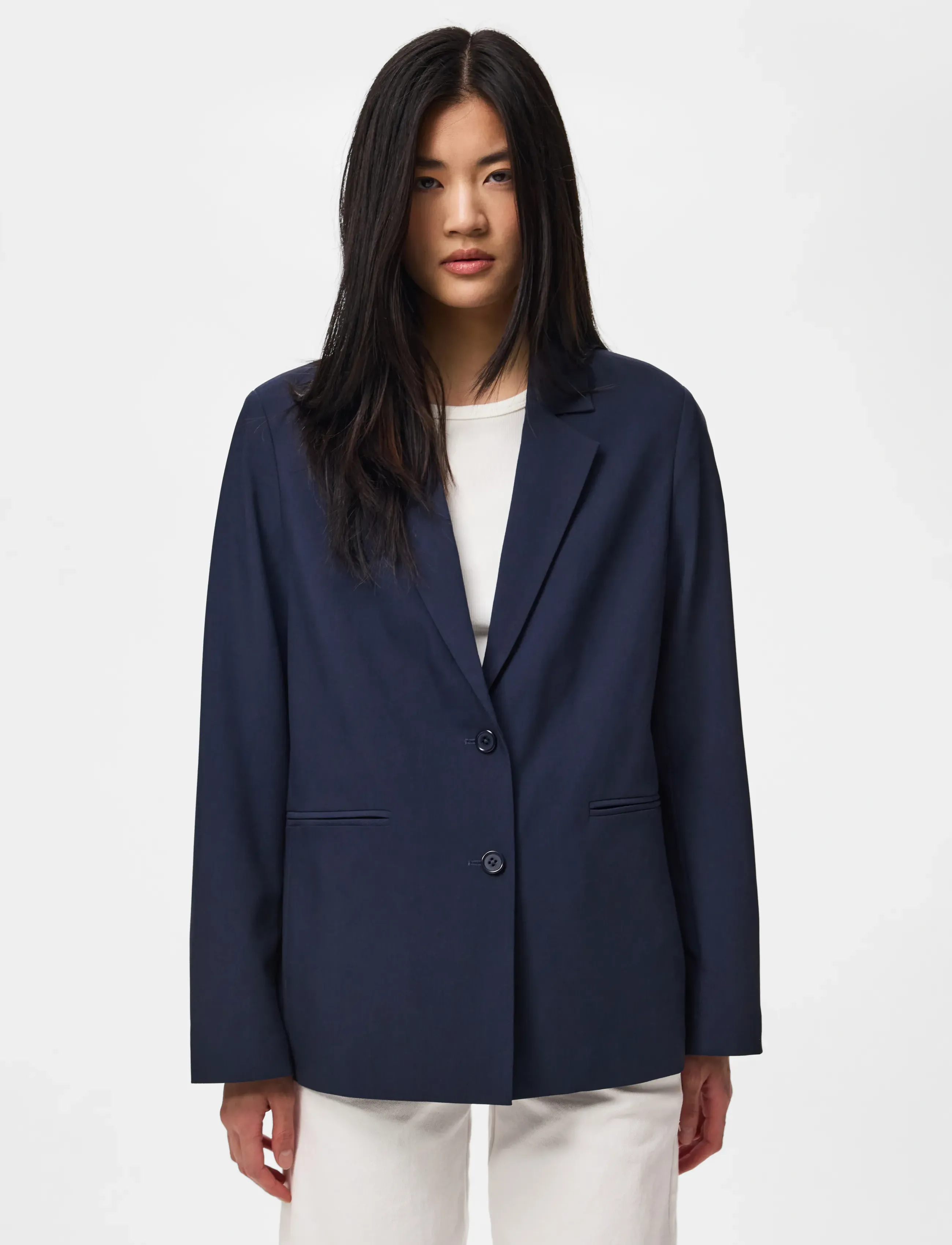 Pieces Pcbosella Ls Loose Blazer Noos Bc, M, Blazer, Marineblau - Oversized Frauen