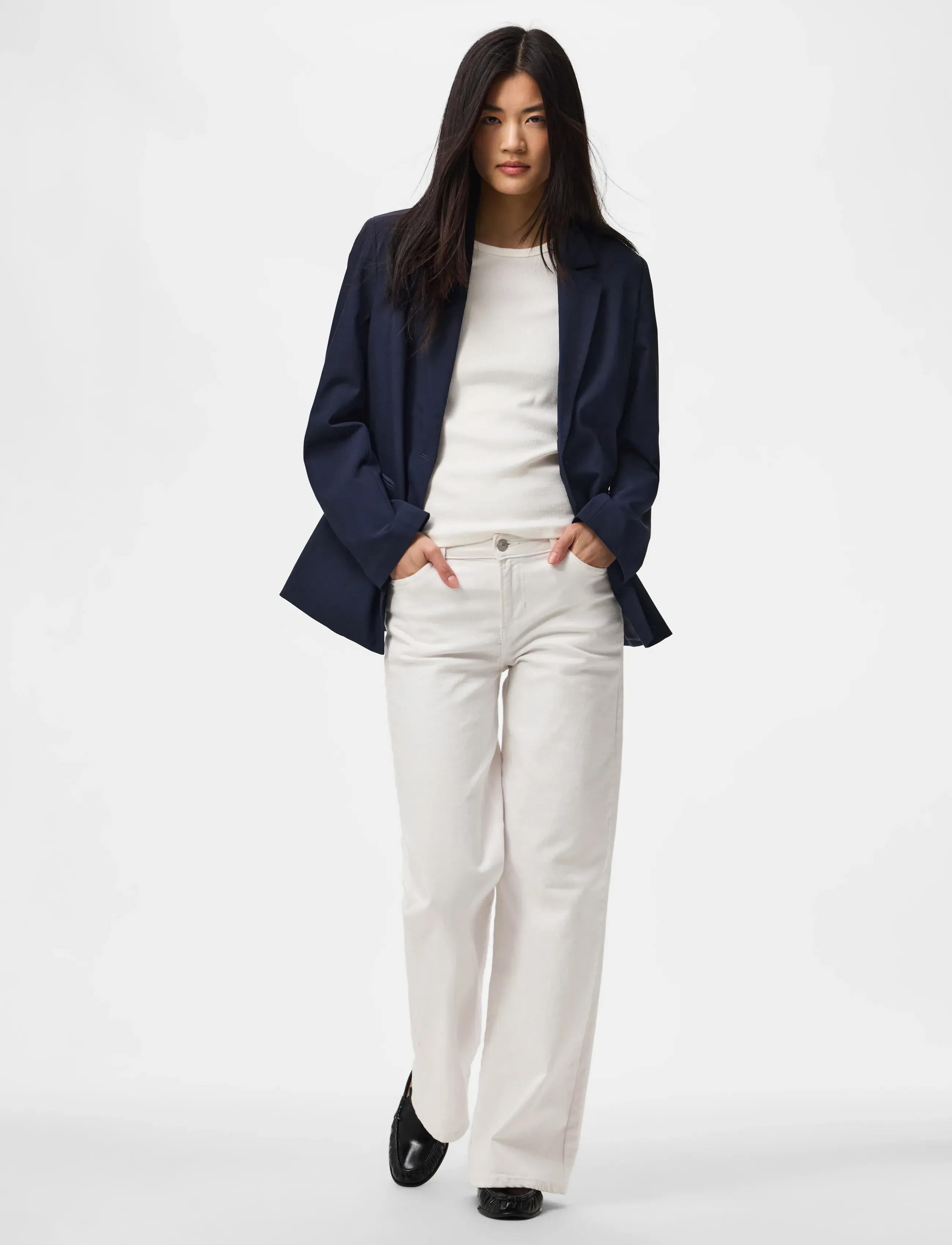 Pieces - PCBOSELLA LS LOOSE BLAZER NOOS BC - night sky - 4