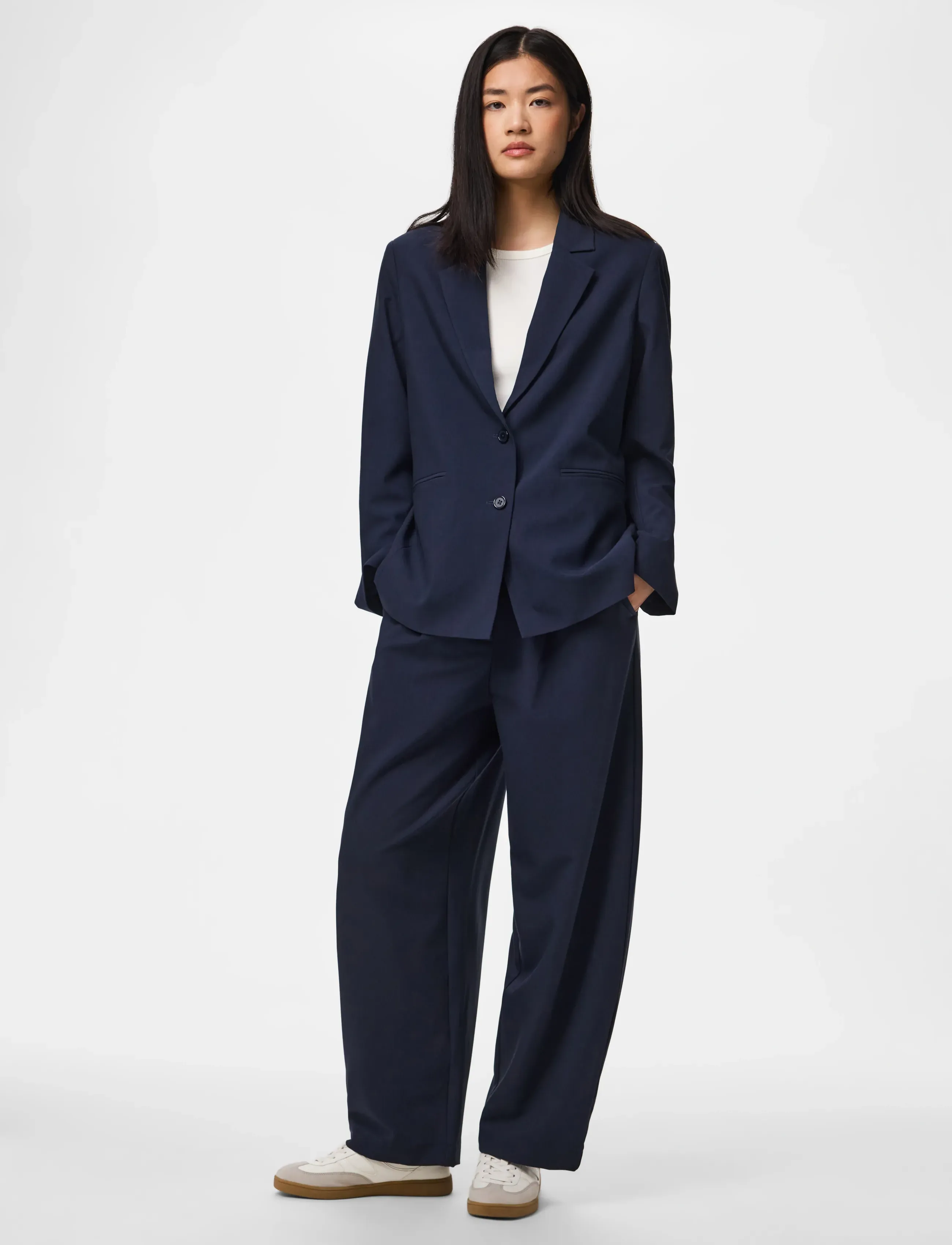 Pieces - PCBOSELLA LS LOOSE BLAZER NOOS BC - night sky - 5