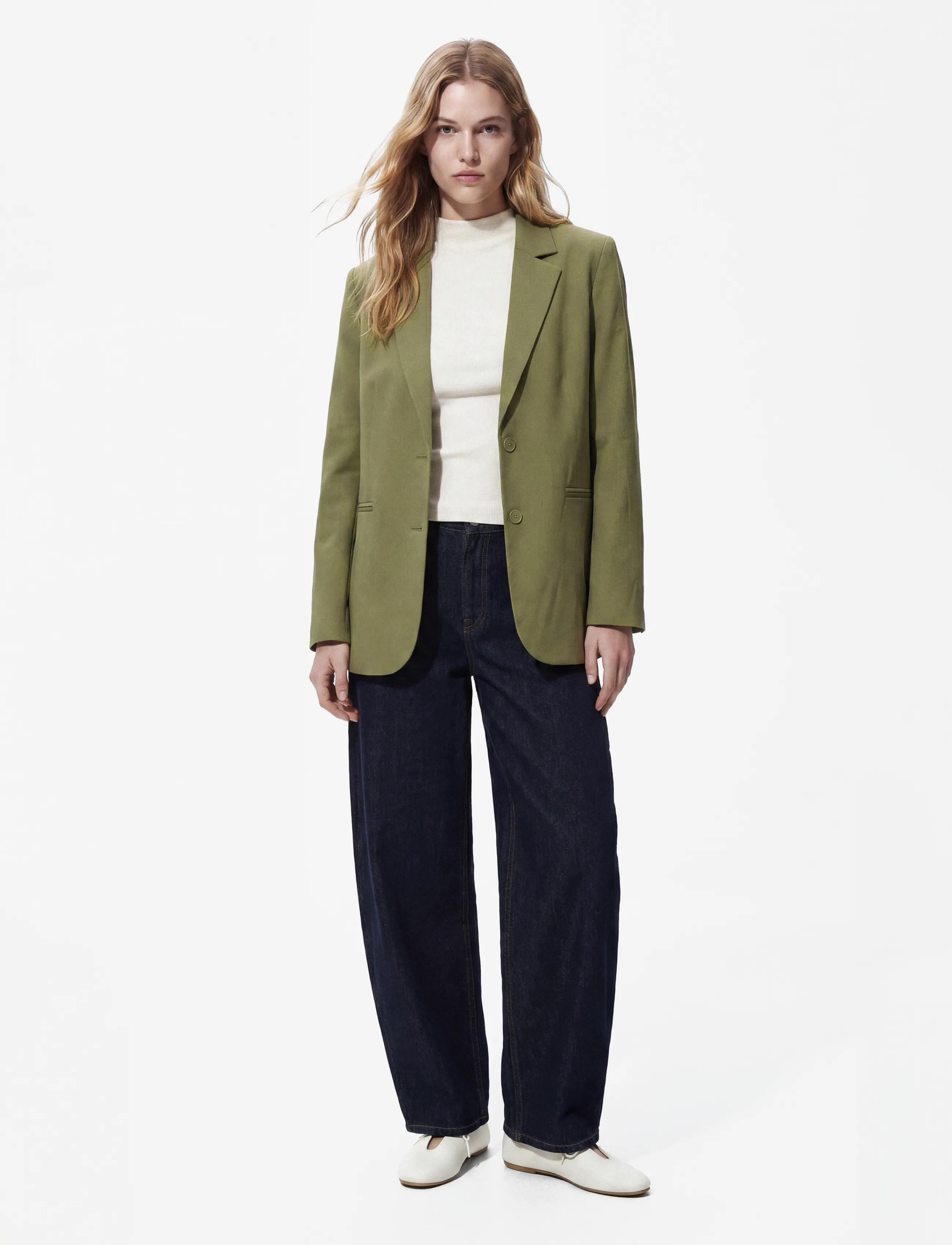 Pieces - PCBOSELLA LS LOOSE BLAZER NOOS BC - sphagnum - 4