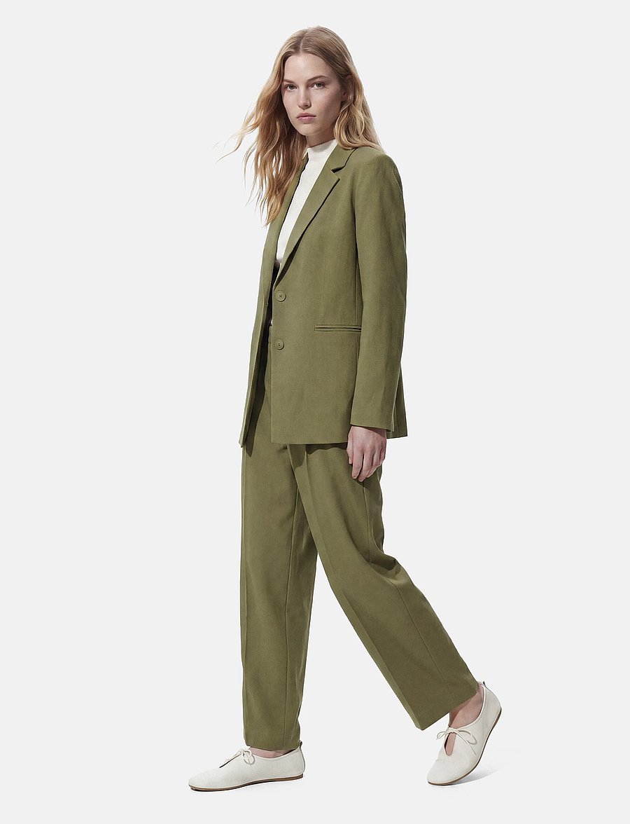 Pieces - PCBOSELLA LS LOOSE BLAZER NOOS BC - sphagnum - 5