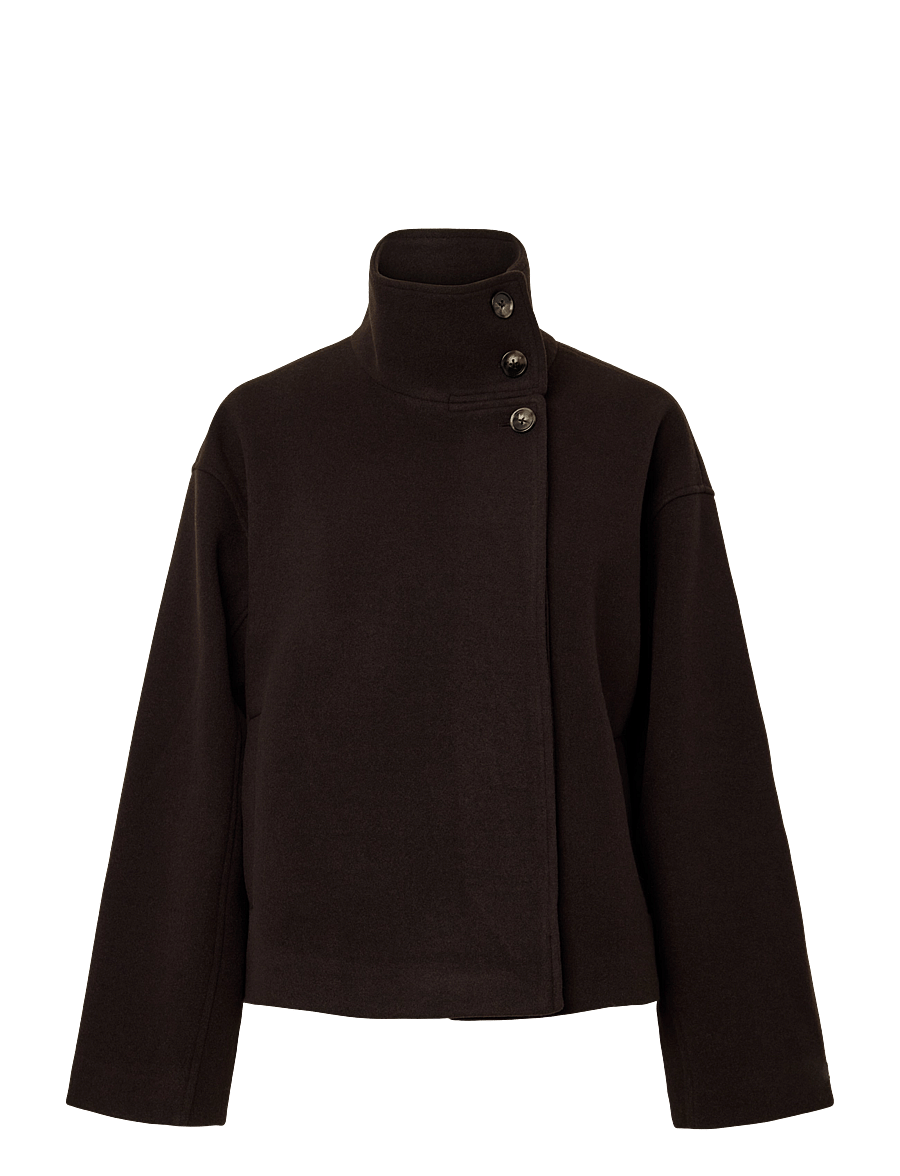Pieces - PCAGNES SHORT JACKET NOOS BC - ganache - 0