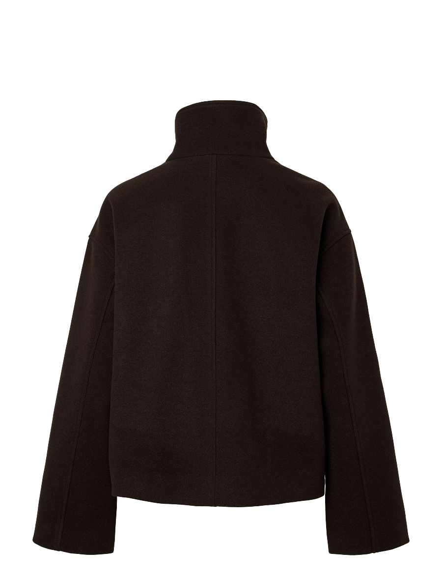 Pieces - PCAGNES SHORT JACKET NOOS BC - ganache - 1