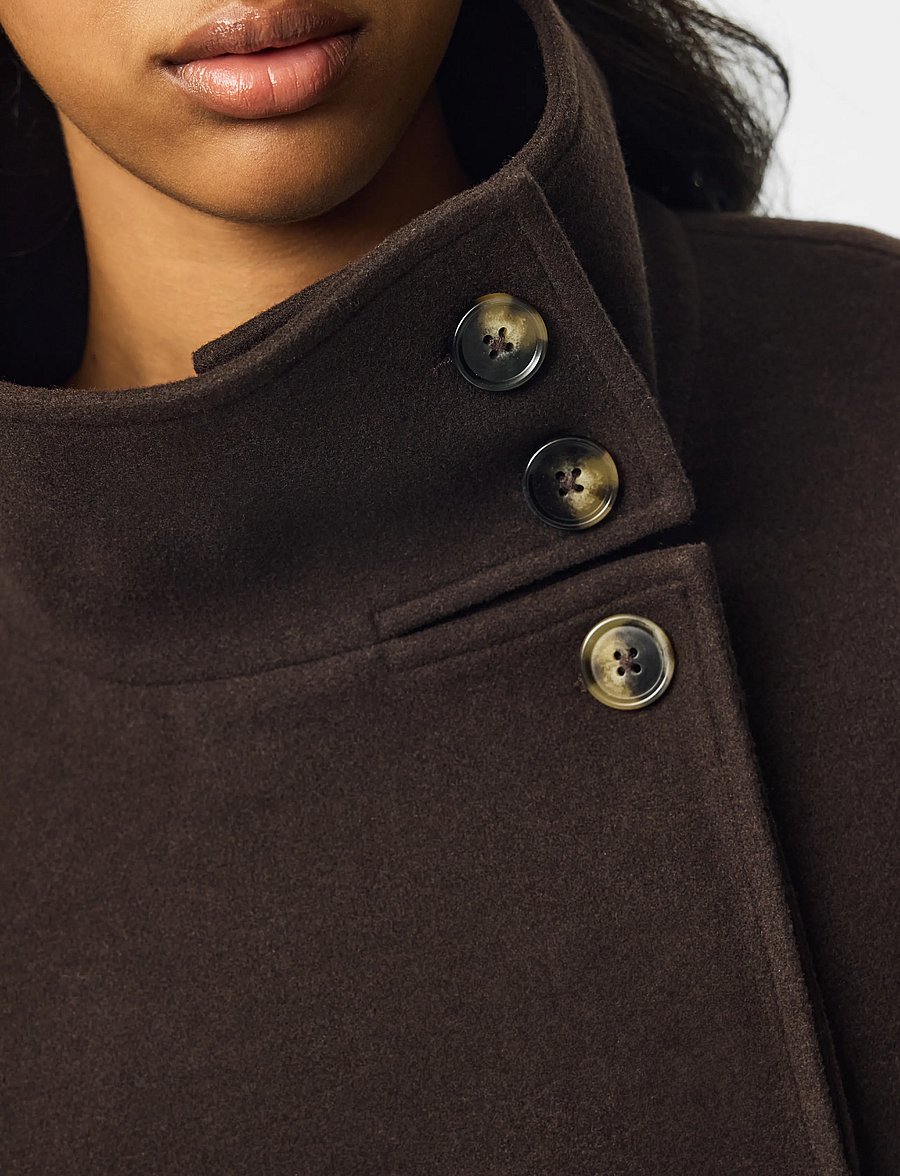 Pieces - PCAGNES SHORT JACKET NOOS BC - ganache - 4