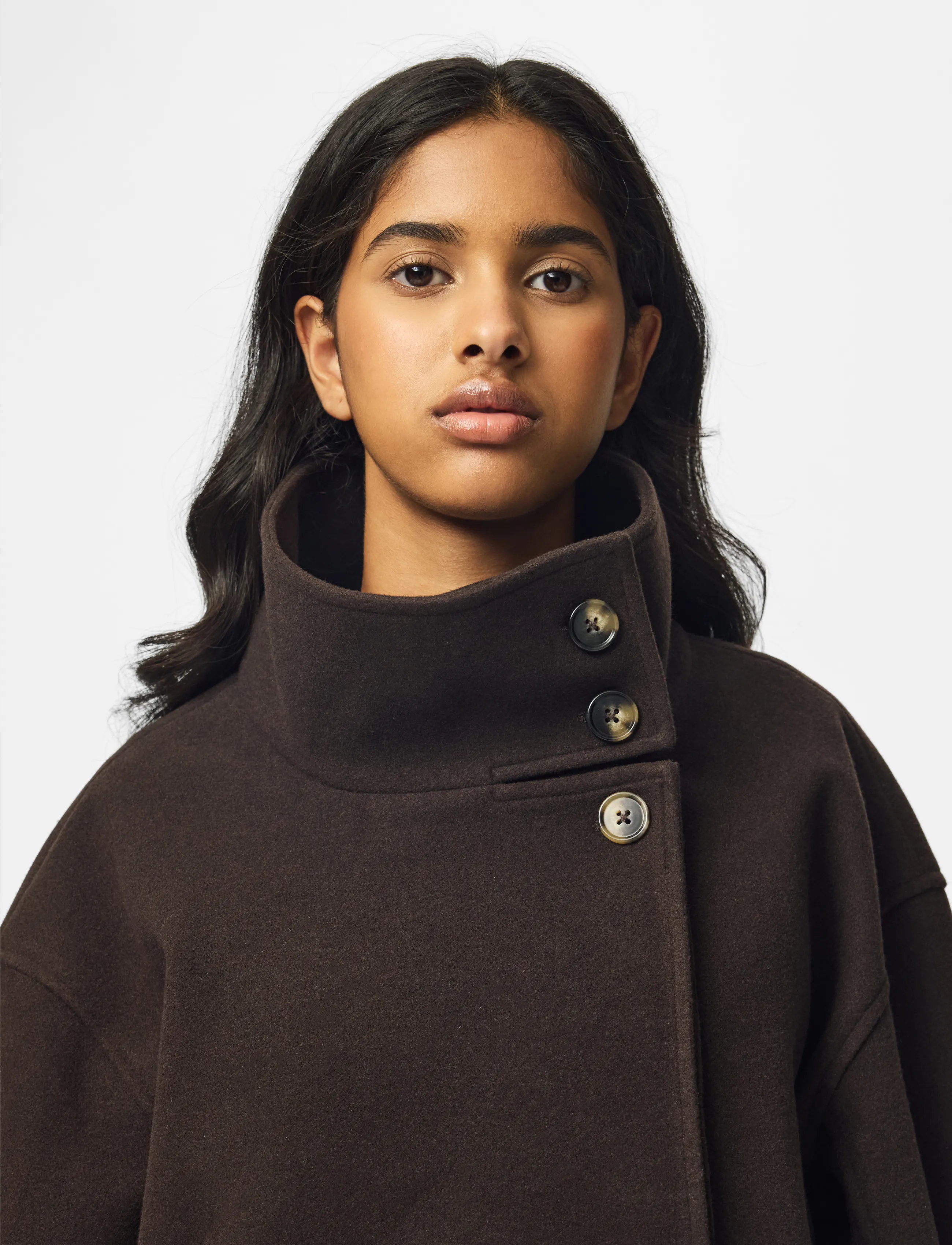 Pieces - PCAGNES SHORT JACKET NOOS BC - ganache - 5