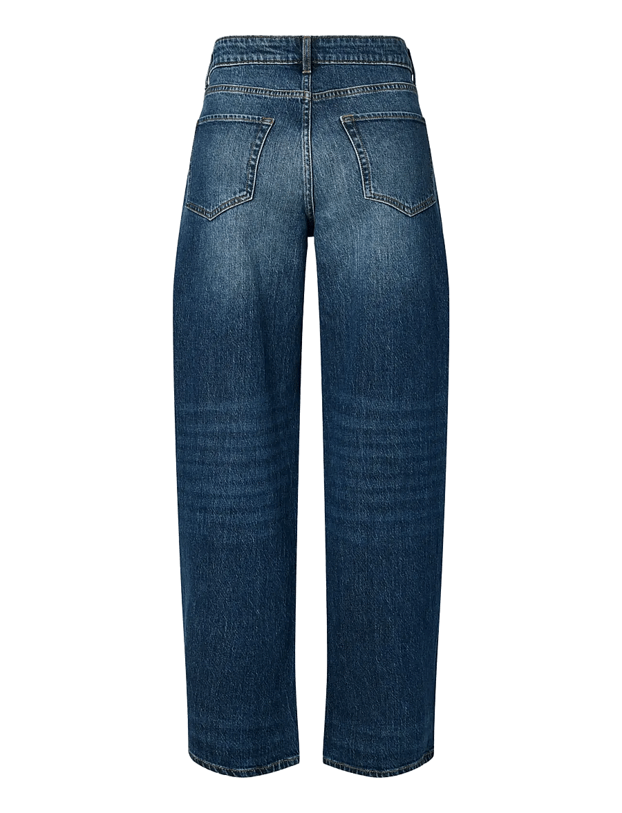 Pieces - PCMERLE MW BARREL JEANS D2D FSY PP - barrel jeans - dark blue denim - 2