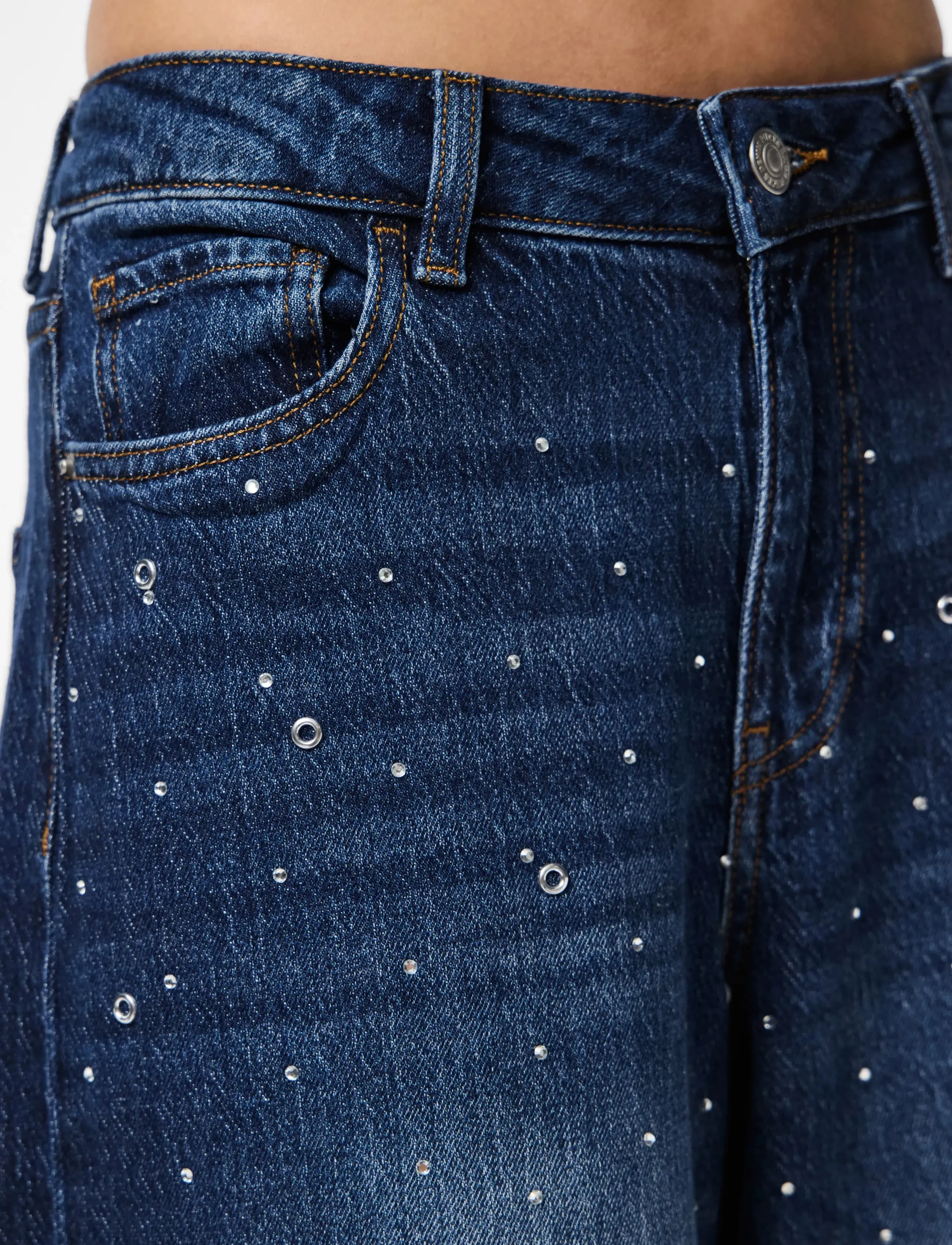 Pieces - PCMERLE MW BARREL JEANS D2D FSY PP - barrel jeans - dark blue denim - 5