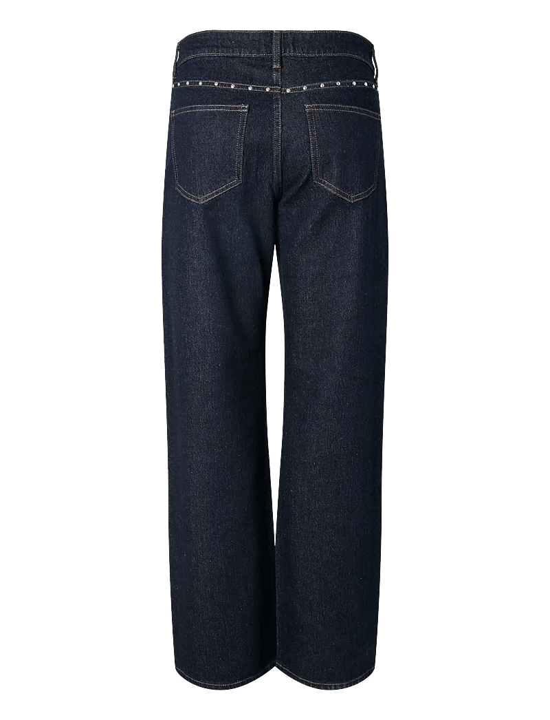 Pieces - PCKARLA MW WIDE JEANS D2D FSY PP - laia säärega teksad - dark blue denim - 2