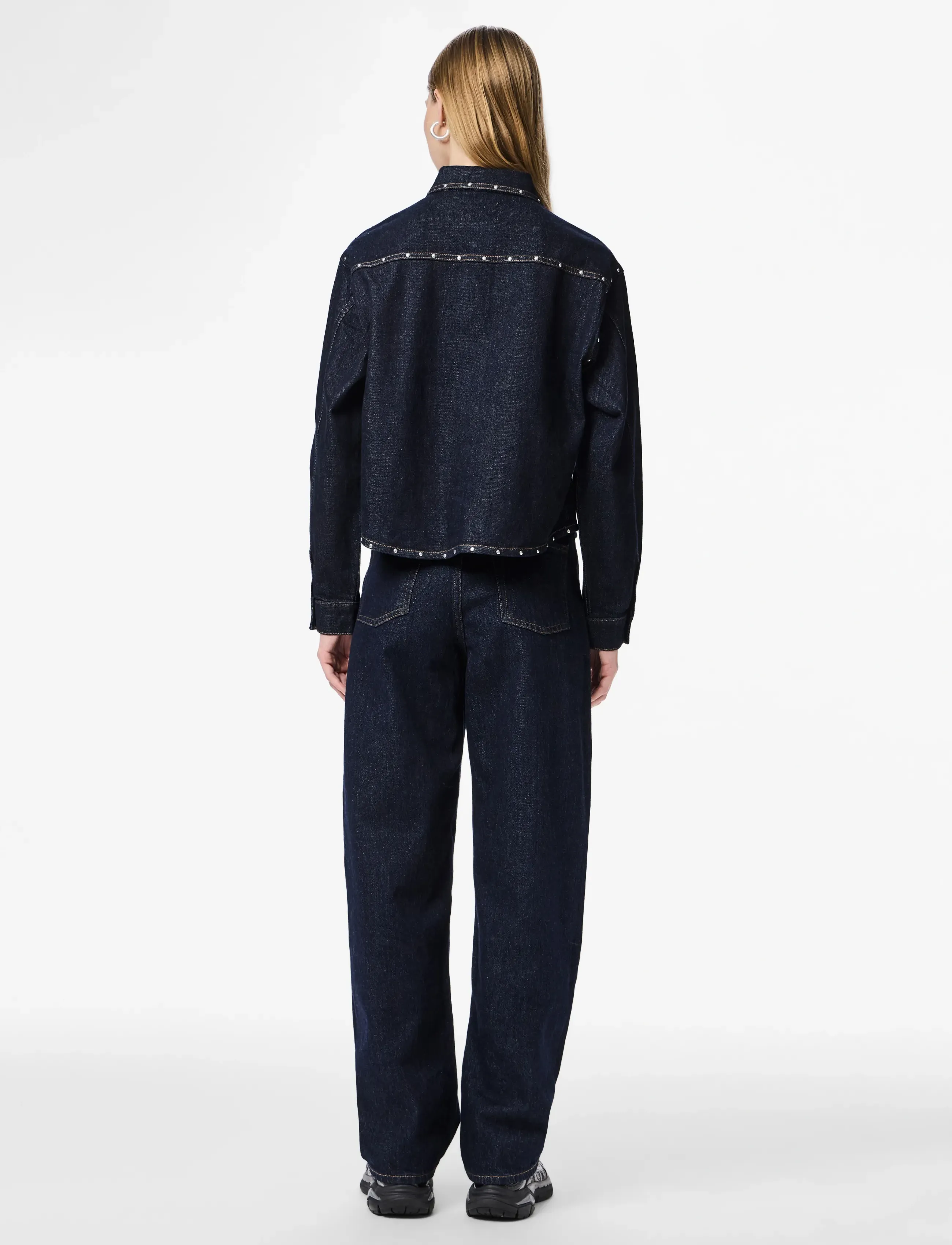 Pieces - PCKARLA LS DENIM SHIRT D2D FSY PP - vestes de printemps - dark blue denim - 3