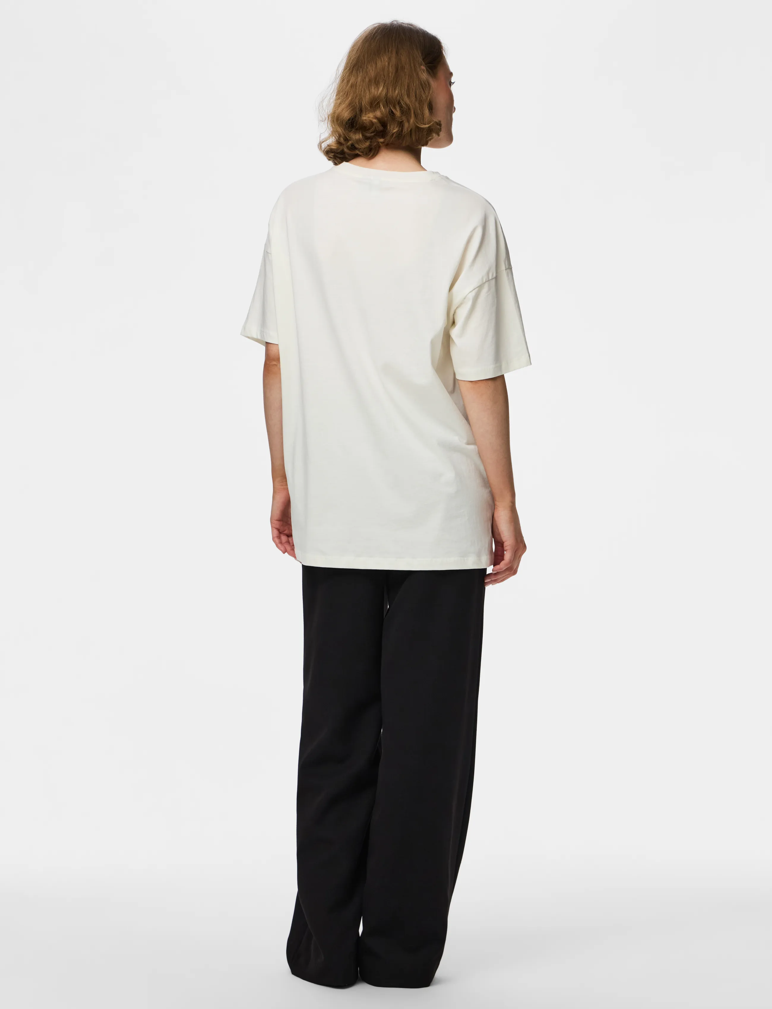 Pieces - PCSKYLAR SS OS DETAIL TEE FSY PP BC - t-shirts - cloud dancer - 3