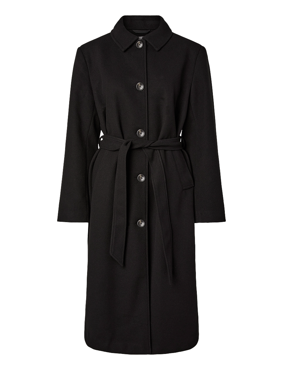 Pieces - PCAYA LONG COAT NOOS BC - mäntel - black - 0