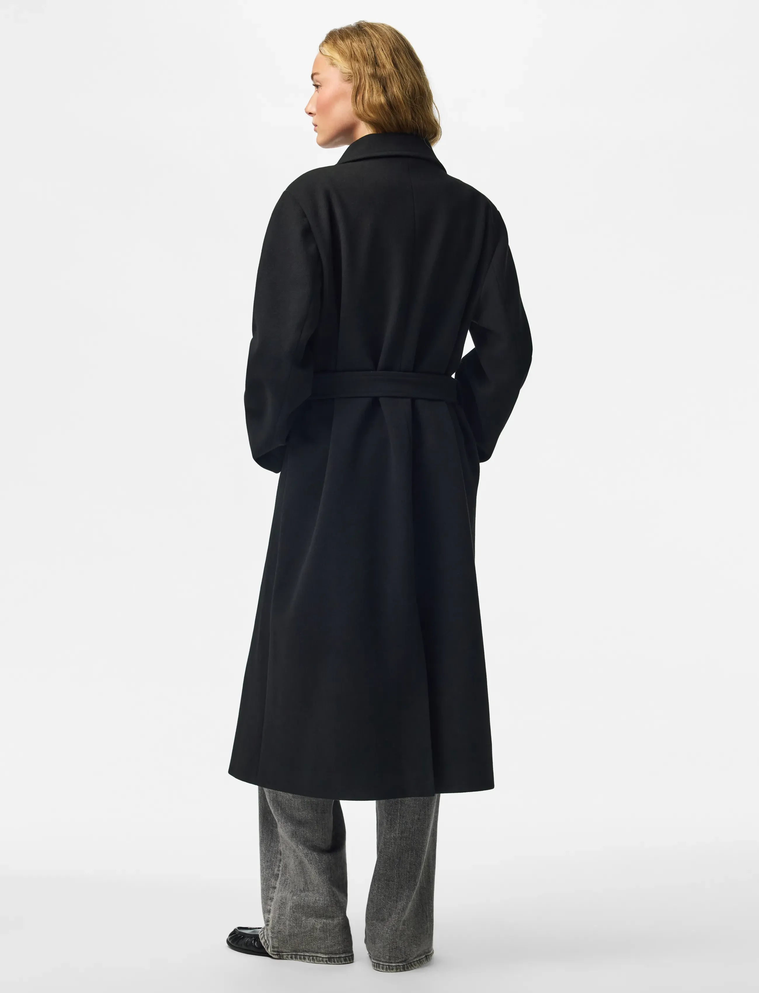 Pieces - PCAYA LONG COAT NOOS BC - outerwear - black - 3