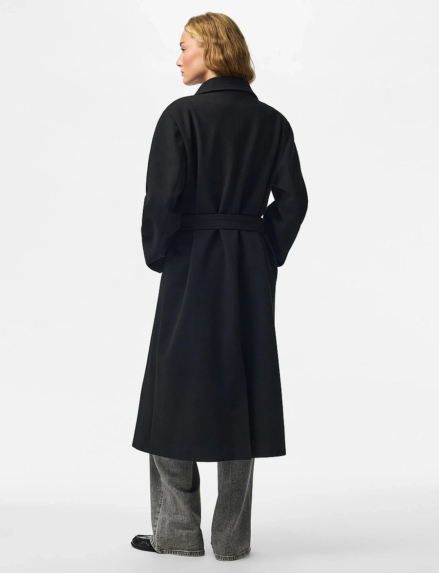 Pieces - PCAYA LONG COAT NOOS BC - coats - black - 3