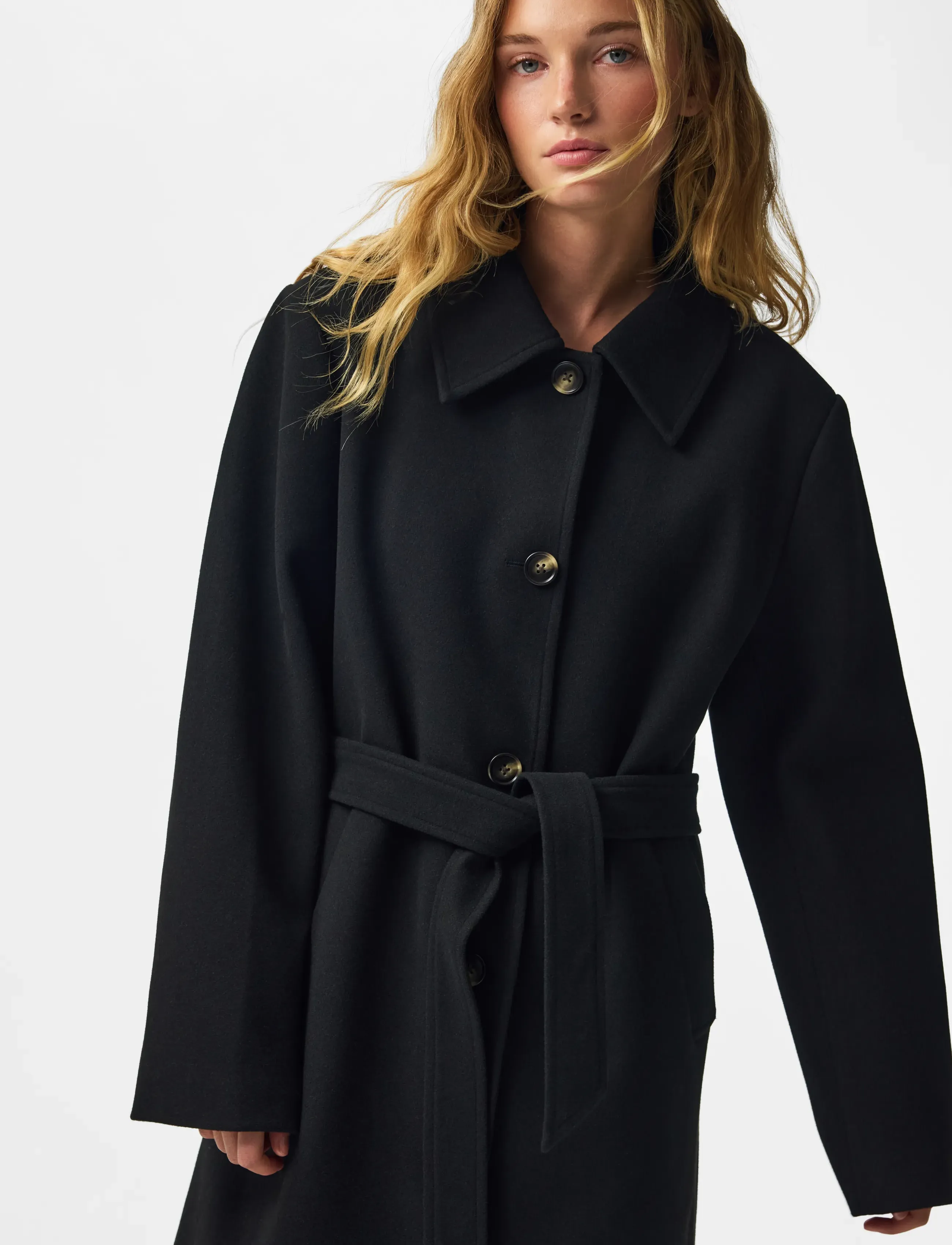 Pieces - PCAYA LONG COAT NOOS BC - outerwear - black - 5