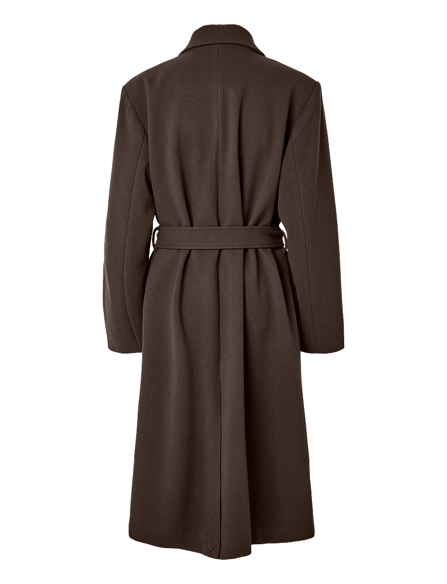 Pieces - PCAYA LONG COAT NOOS BC - mäntel - hot fudge - 1