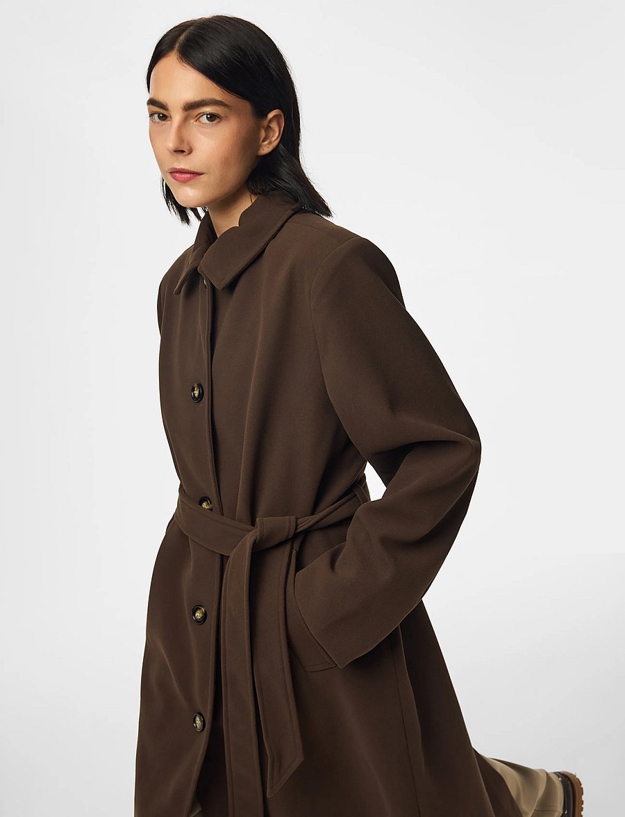 Pieces - PCAYA LONG COAT NOOS BC - frakker - hot fudge - 5