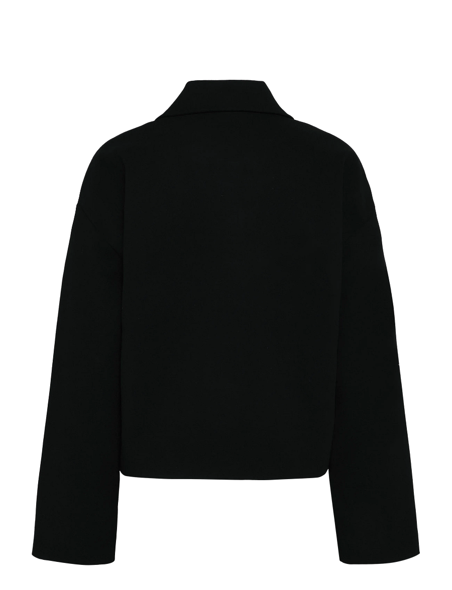 Pieces - PCAYA SHORT COAT NOOS BC - kerged mantlid - black - 1