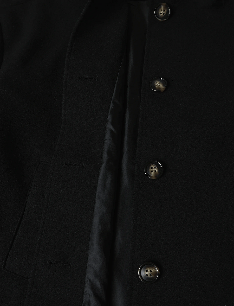 Pieces - PCAYA SHORT COAT NOOS BC - kerged mantlid - black - 4