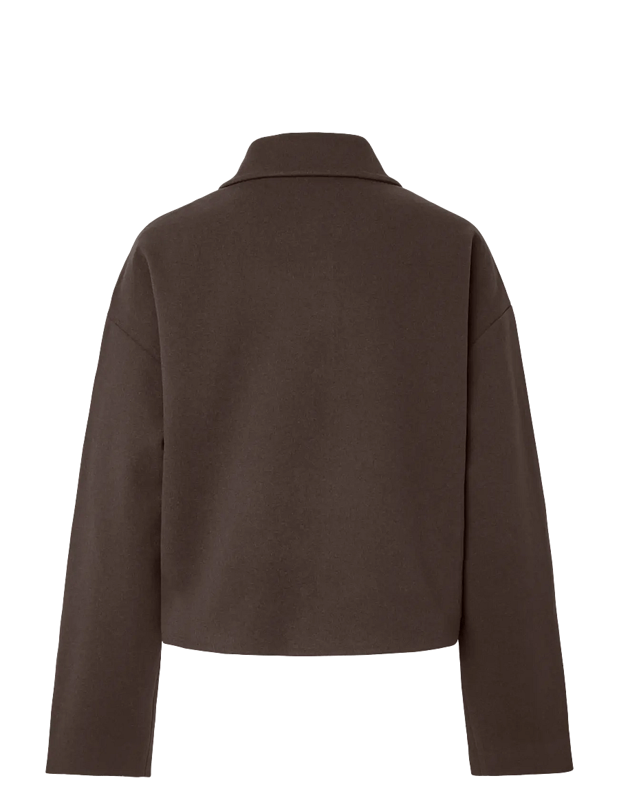 Pieces - PCAYA SHORT COAT NOOS BC - leichte mäntel - hot fudge - 2