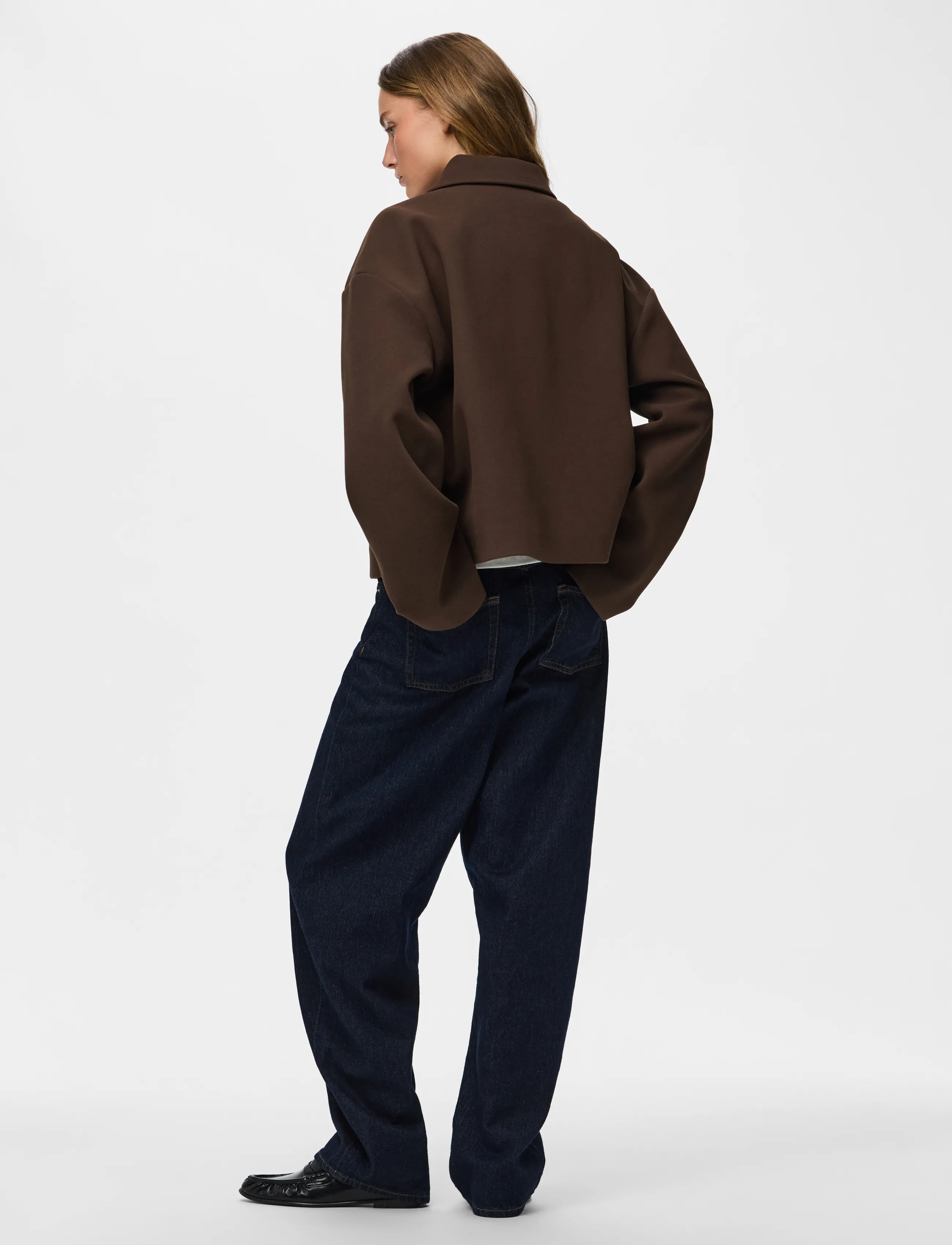 Pieces - PCAYA SHORT COAT NOOS BC - light coats - hot fudge - 3