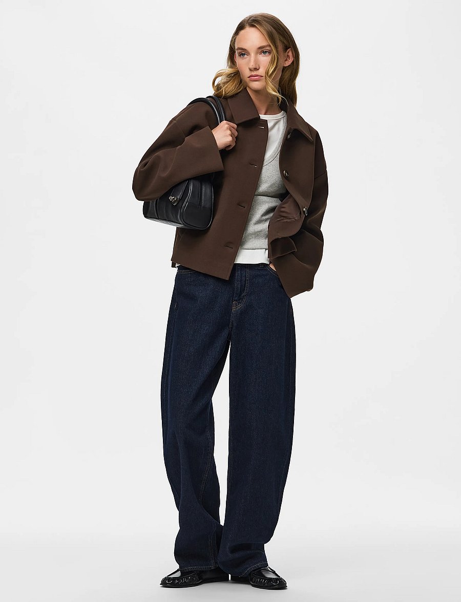 Pieces - PCAYA SHORT COAT NOOS BC - leichte mäntel - hot fudge - 4
