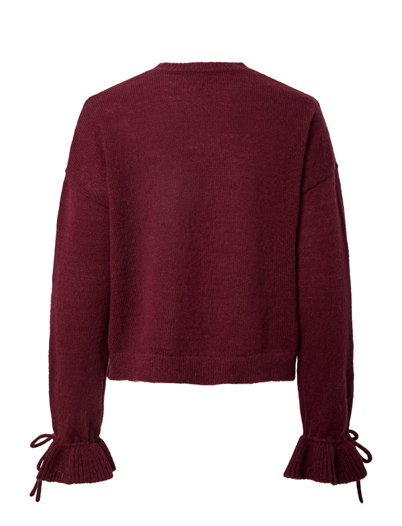 Pieces - PCFIE LS O-NECK TIE KNIT PWP BC - pullover - winetasting - 2