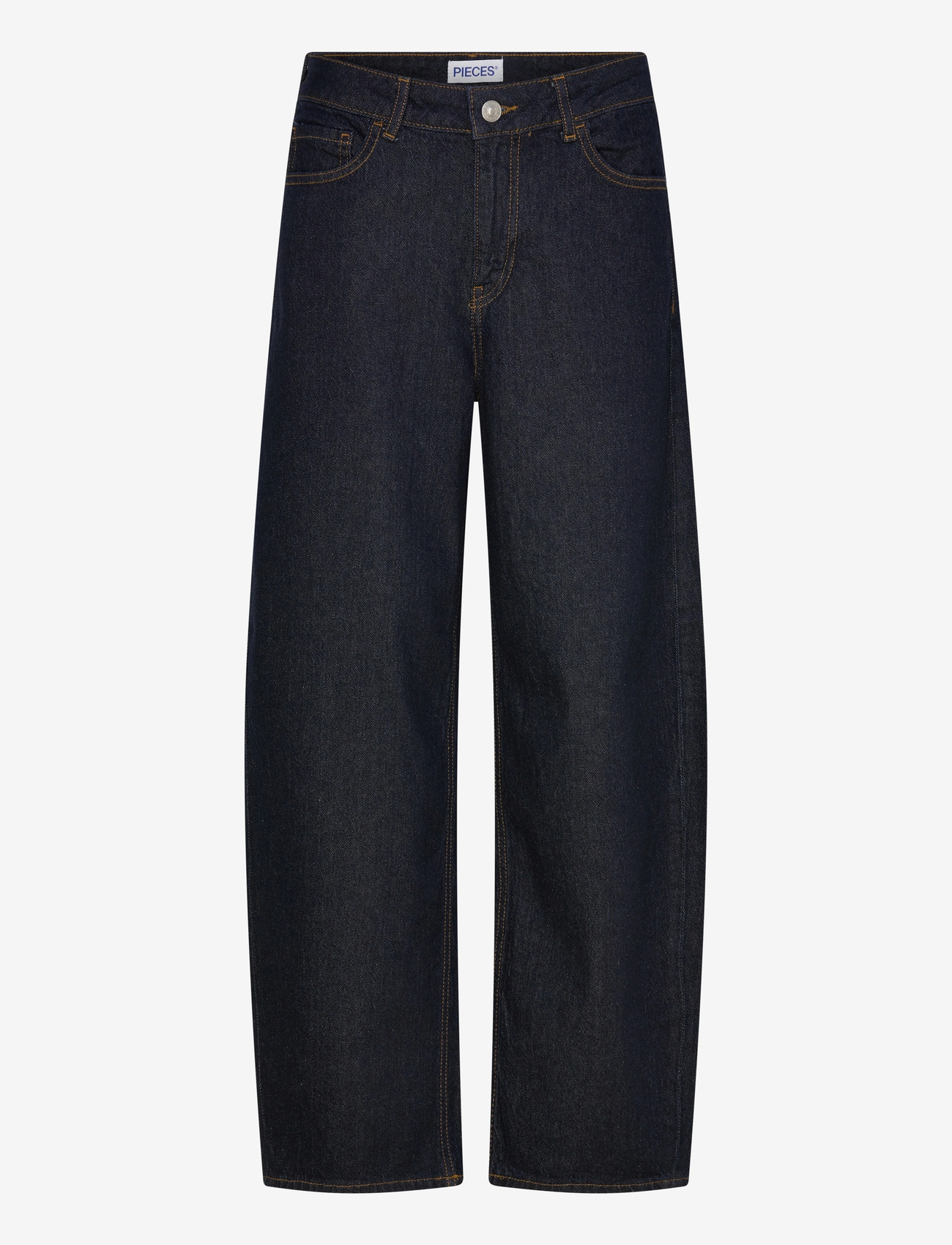 Pieces - PCGRACE MW BARREL ANK JEANS NOOS BC - barrel jeans - dark blue denim - 1