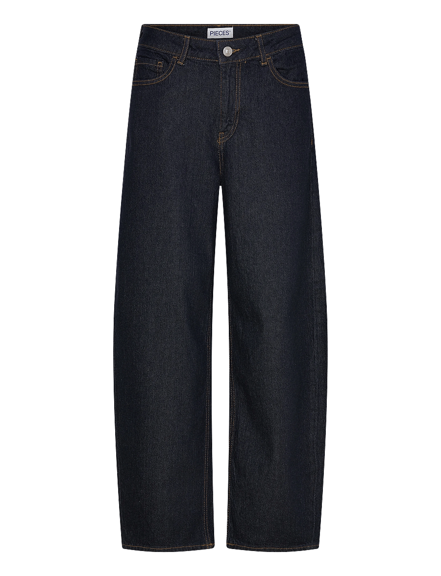 Pieces - PCGRACE MW BARREL ANK JEANS NOOS BC - barrel jeans - dark blue denim - 1