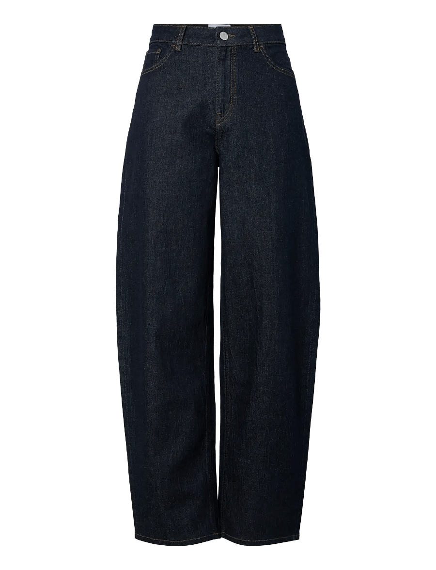 Pieces - PCGRACE MW BARREL ANK JEANS NOOS BC - barrel jeans - dark blue denim - 1