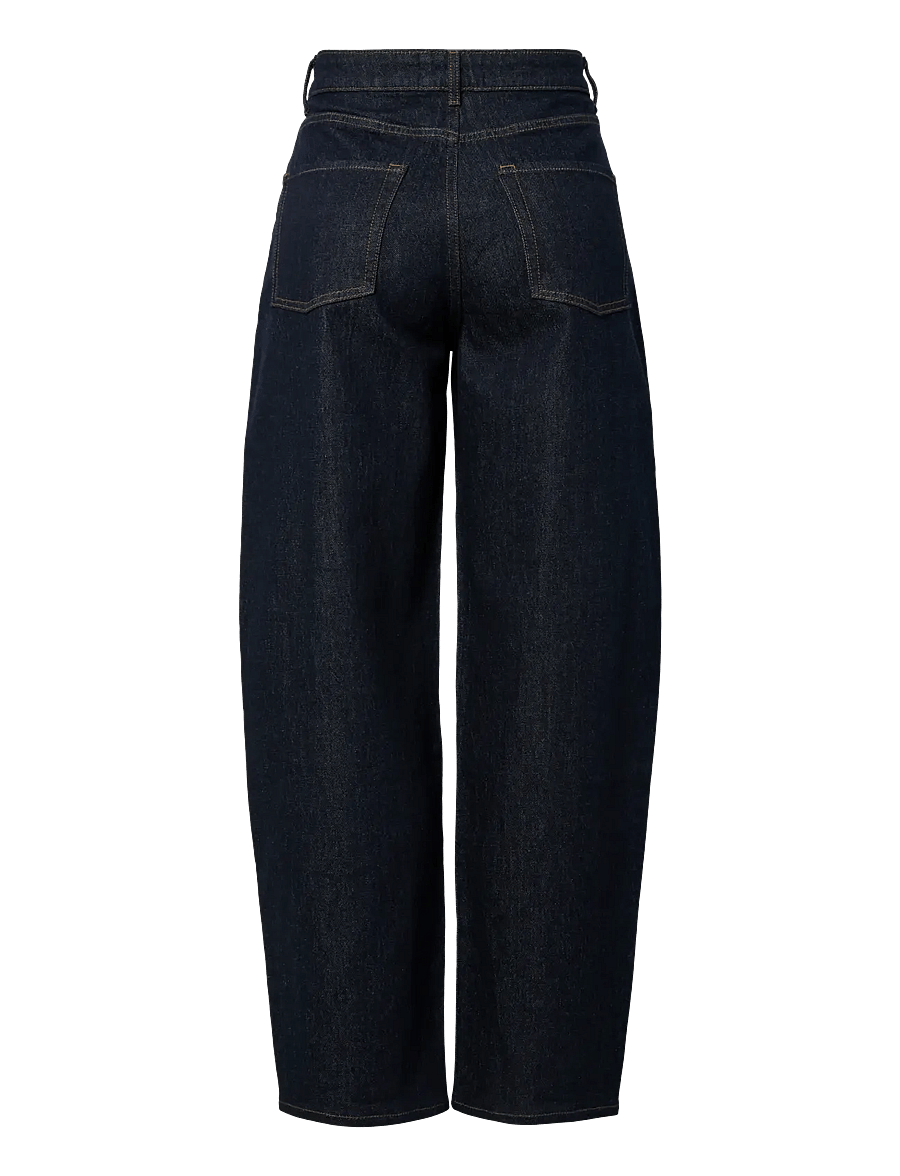 Pieces - PCGRACE MW BARREL ANK JEANS NOOS BC - barrel jeans - dark blue denim - 2