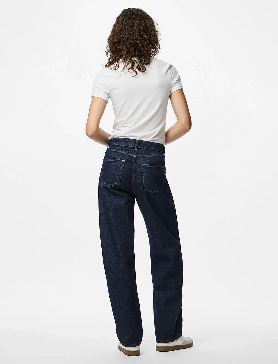 Pieces - PCGRACE MW BARREL ANK JEANS NOOS BC - barrel jeans - dark blue denim - 3