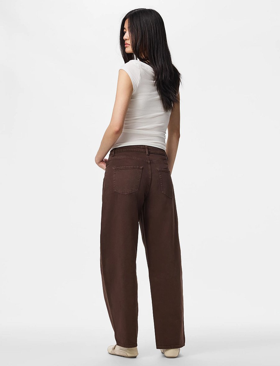 Pieces - PCGRACE MW BARREL ANK JEANS NOOS BC - barrel-teksad - hot fudge - 3