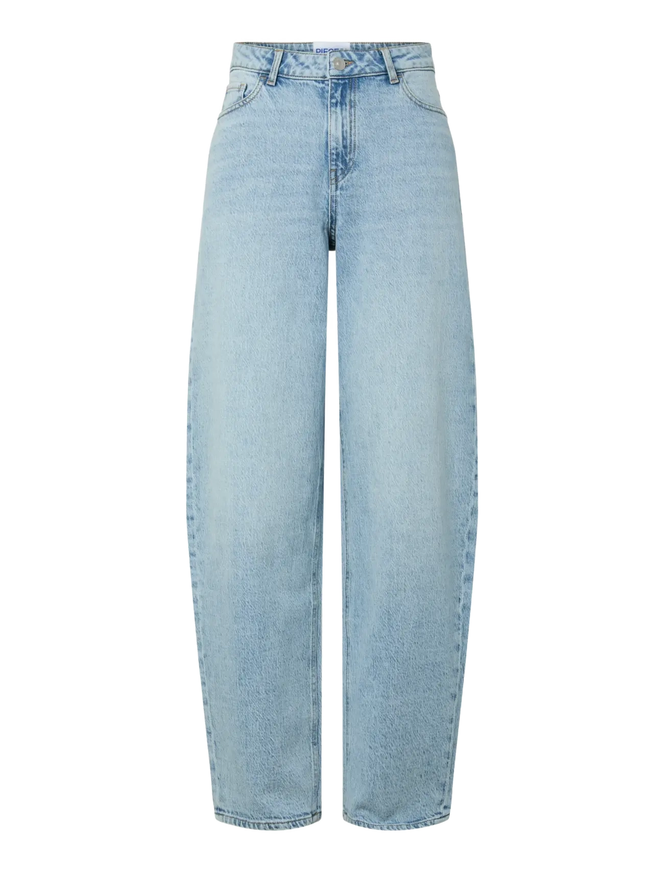 PCGRACE MW BARREL ANK JEANS NOOS BC - LIGHT BLUE DENIM