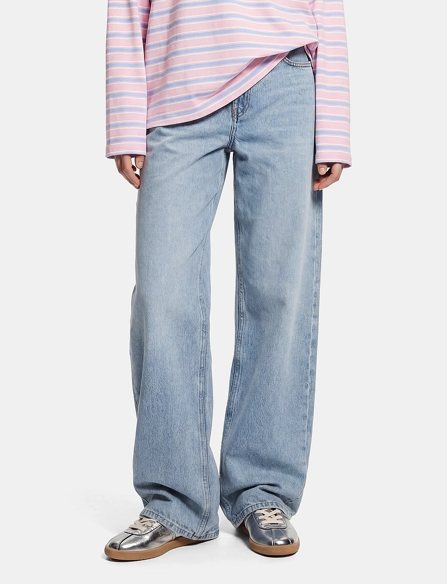 Pieces - PCGRACE MW BARREL ANK JEANS NOOS BC - barrel jeans - light blue denim - 0