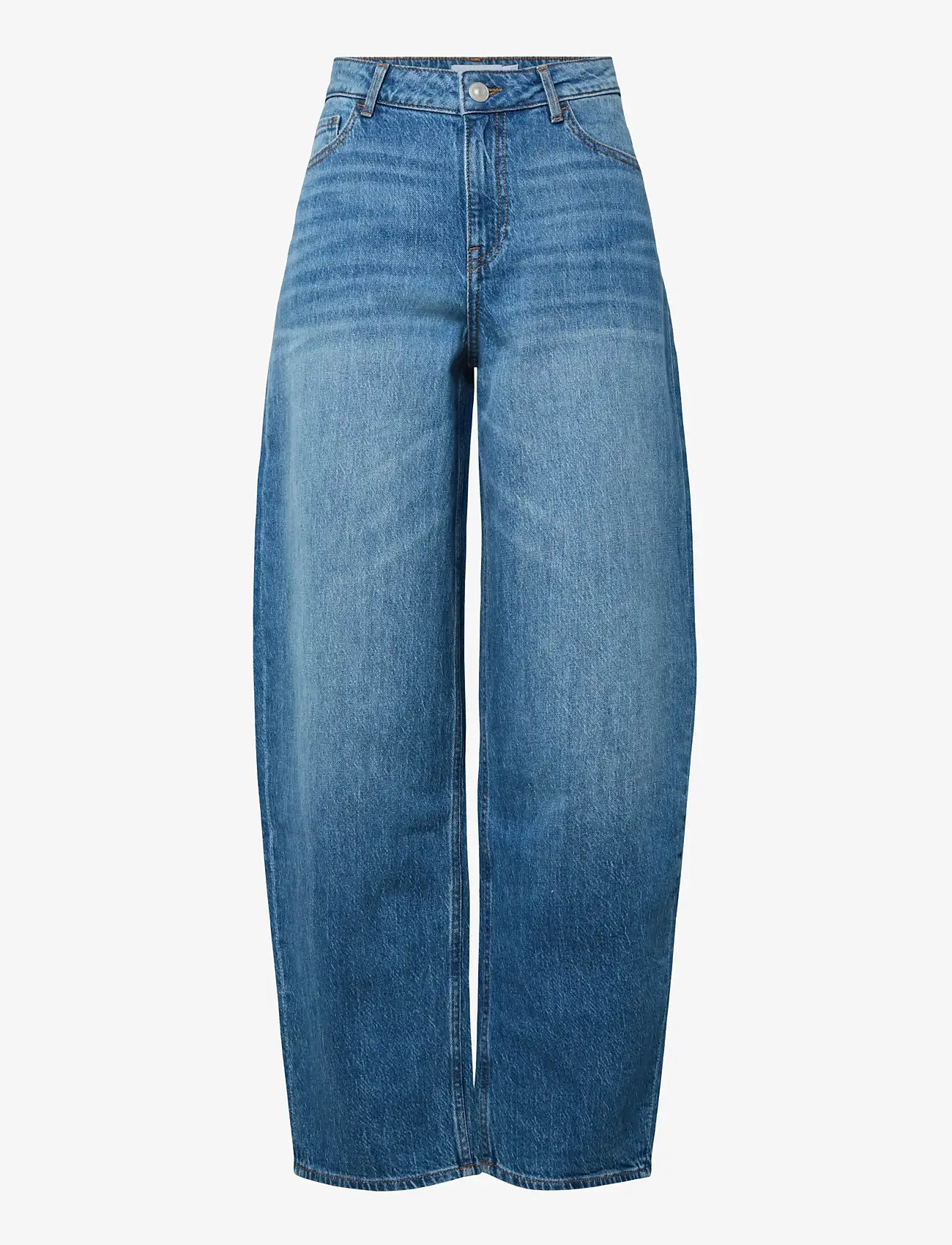 Pieces - PCGRACE MW BARREL ANK JEANS NOOS BC - barrel jeans - medium blue denim - 1