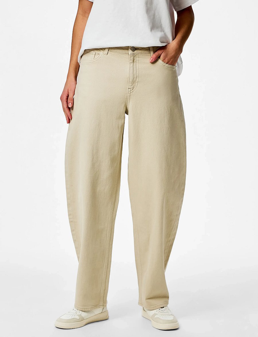 Pieces - PCGRACE MW BARREL ANK JEANS NOOS BC - barrel-teksad - silver lining - 0