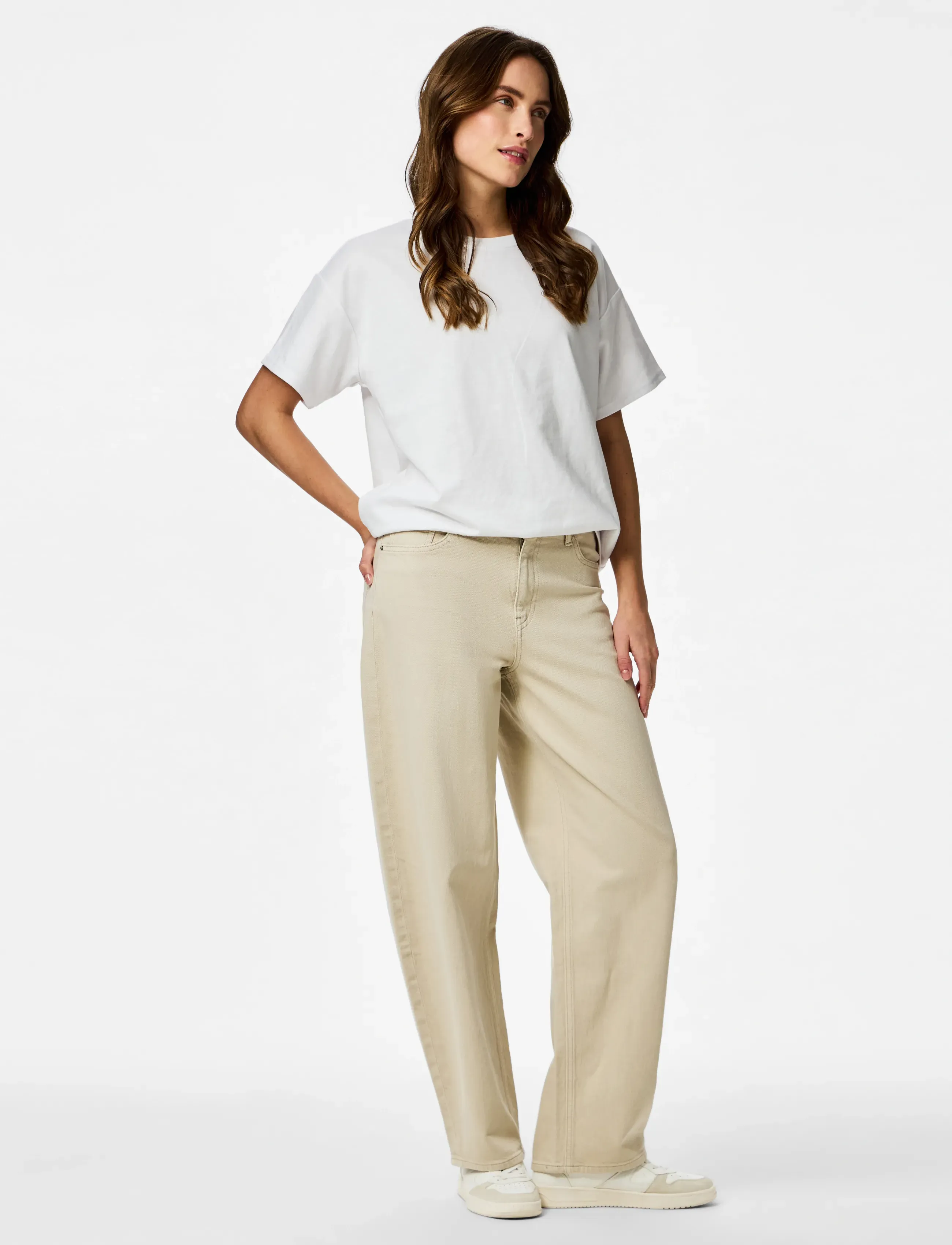 Pieces - PCGRACE MW BARREL ANK JEANS NOOS BC - barrel jeans - silver lining - 4