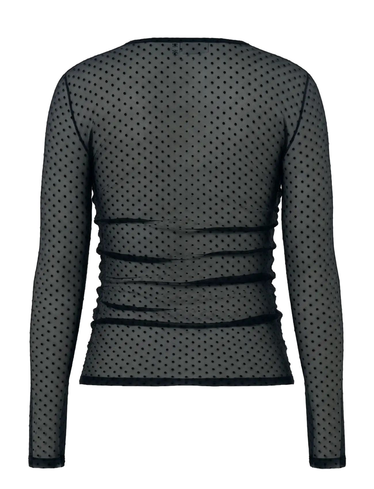 Pieces - PCBOBO LS MESH ROUCHING TOP JRS NOOS - pikkade varrukatega topid - black - 2