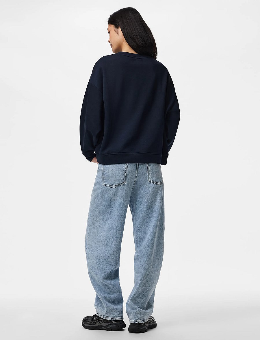 Pieces - PCCHILLI LS LOOSE FIT SWEAT TOP NOOS BC - sweatshirts - sky captain - 3