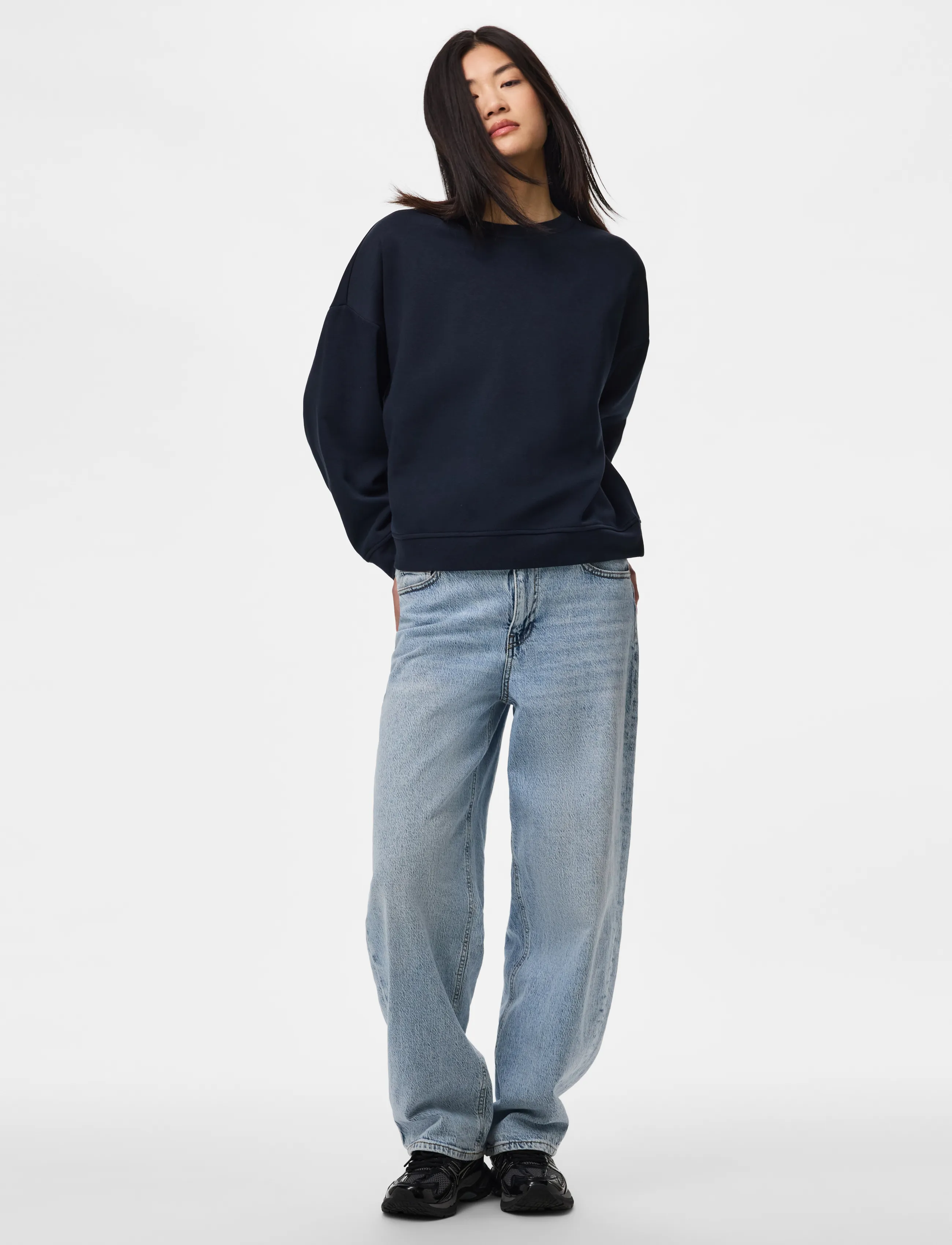 Pcchilli Ls Loose Fit Sweat Top Noos Bc 3