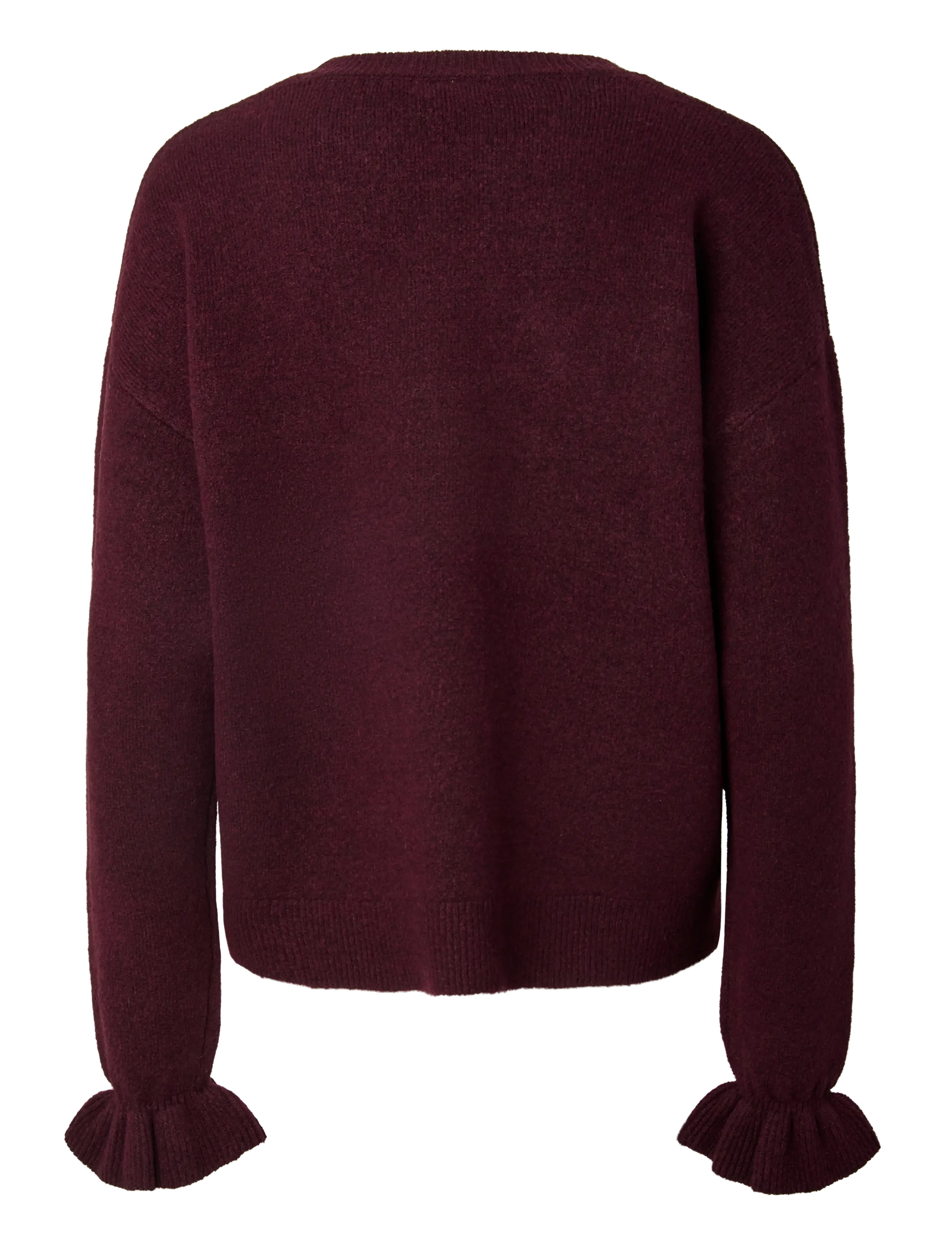 Pieces - PCSALLY LS FRILL CUFF KNIT NOOS BC - jumpers - winetasting - 2